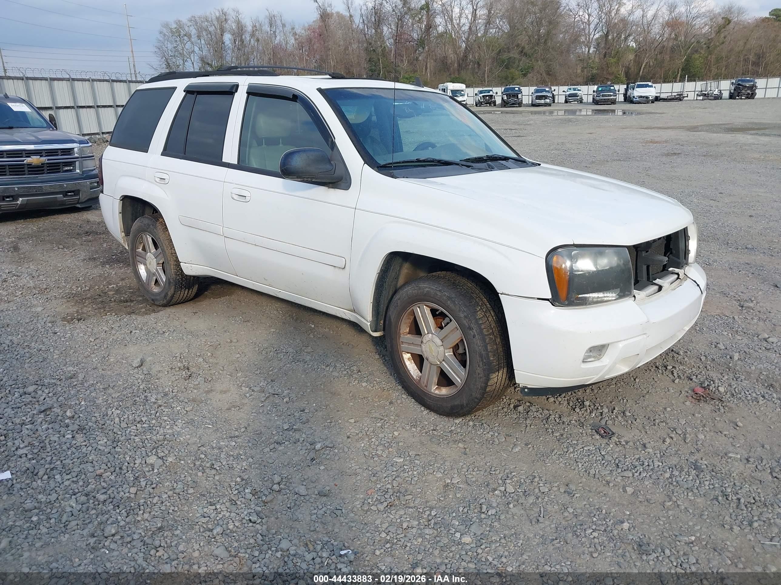 2008 Chevrolet Trailblazer Lt White vin: 1GNDT13S082220984