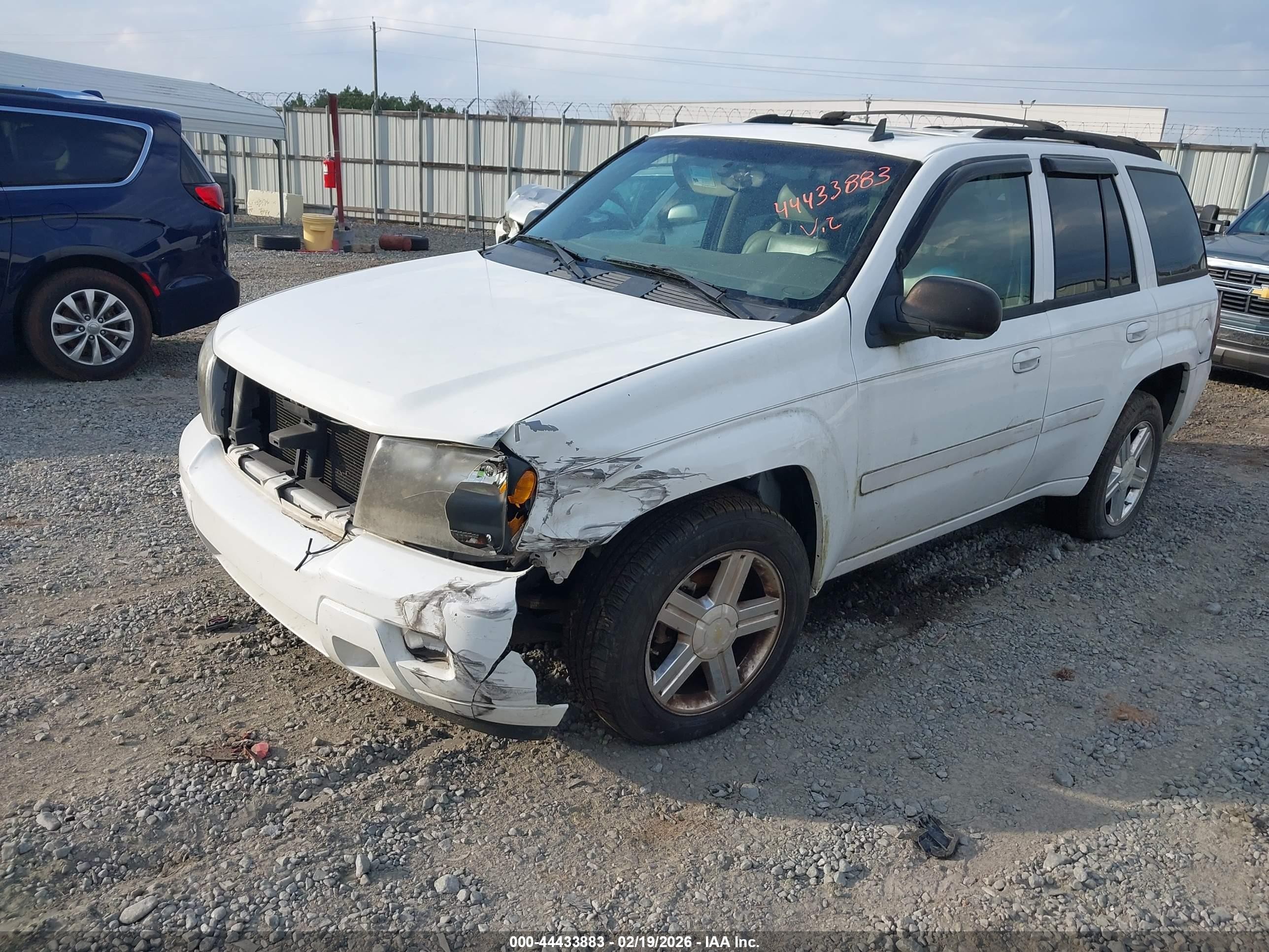 2008 Chevrolet Trailblazer Lt White vin: 1GNDT13S082220984