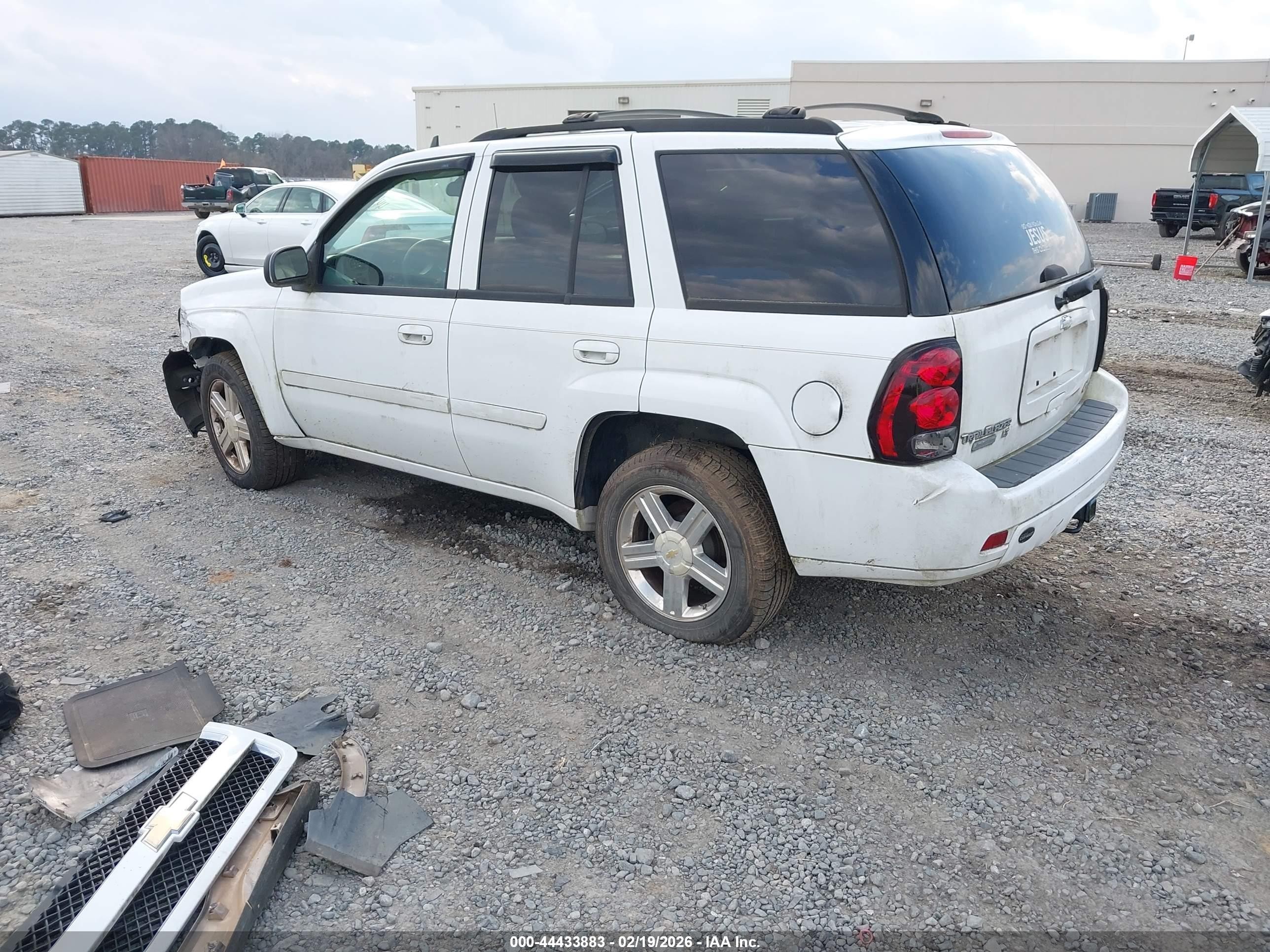 2008 Chevrolet Trailblazer Lt White vin: 1GNDT13S082220984