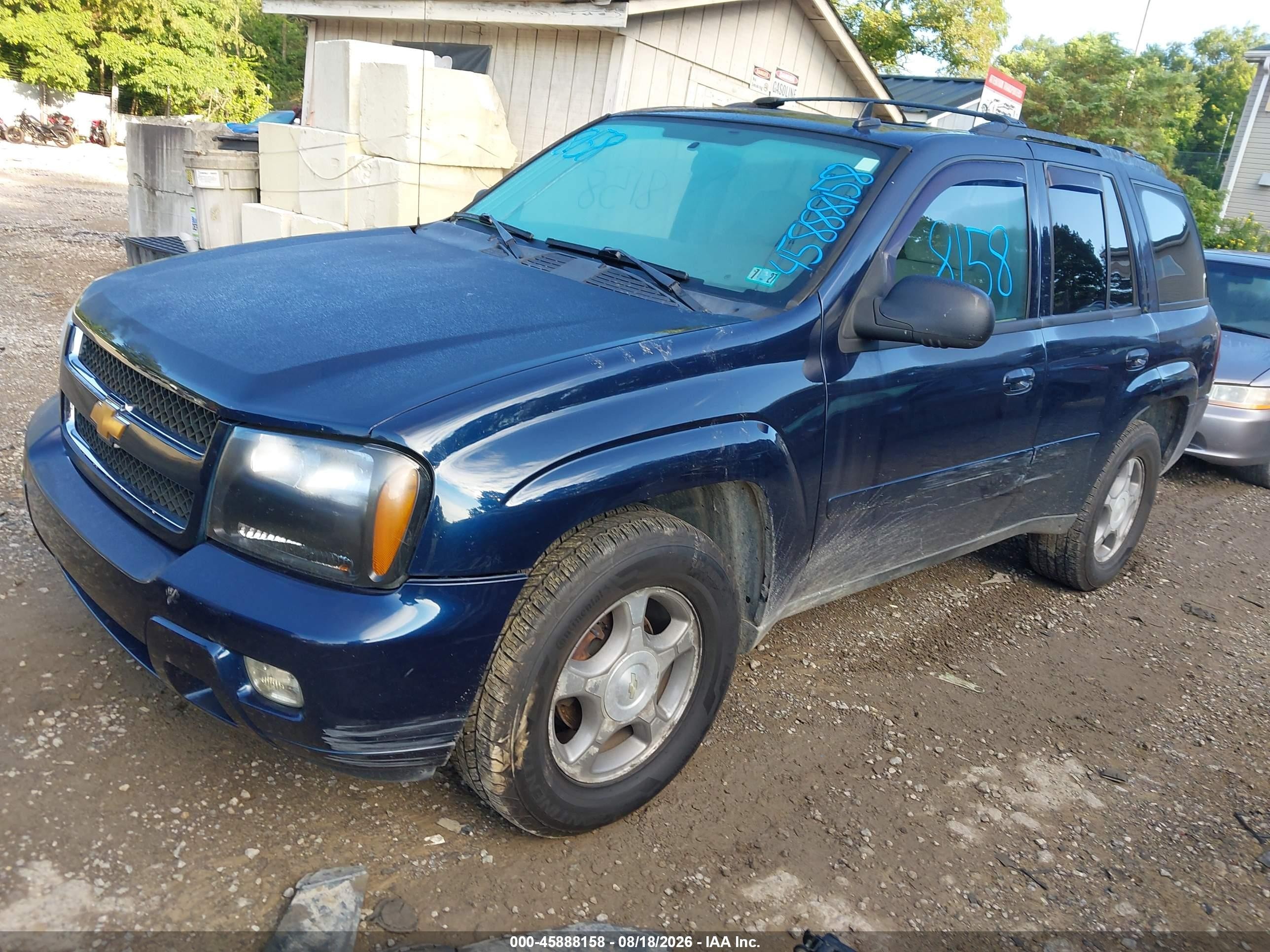 2008 Chevrolet Trailblazer Lt Navy vin: 1GNDT13S082225621