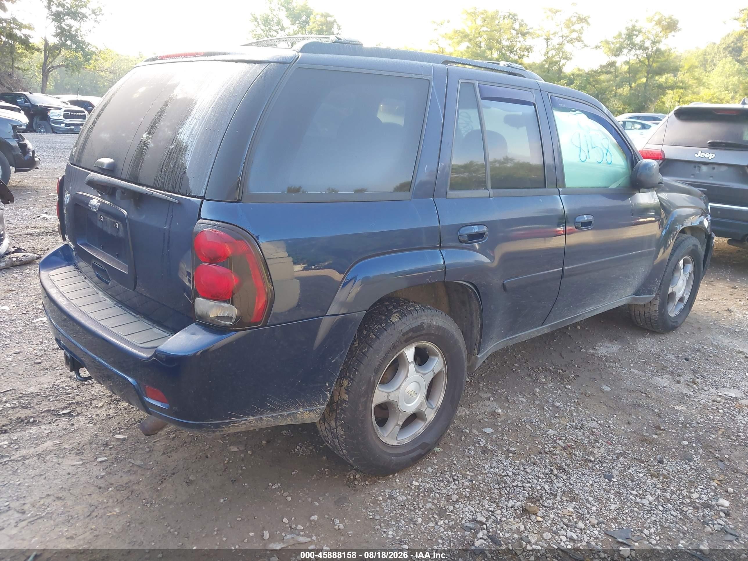 2008 Chevrolet Trailblazer Lt Navy vin: 1GNDT13S082225621