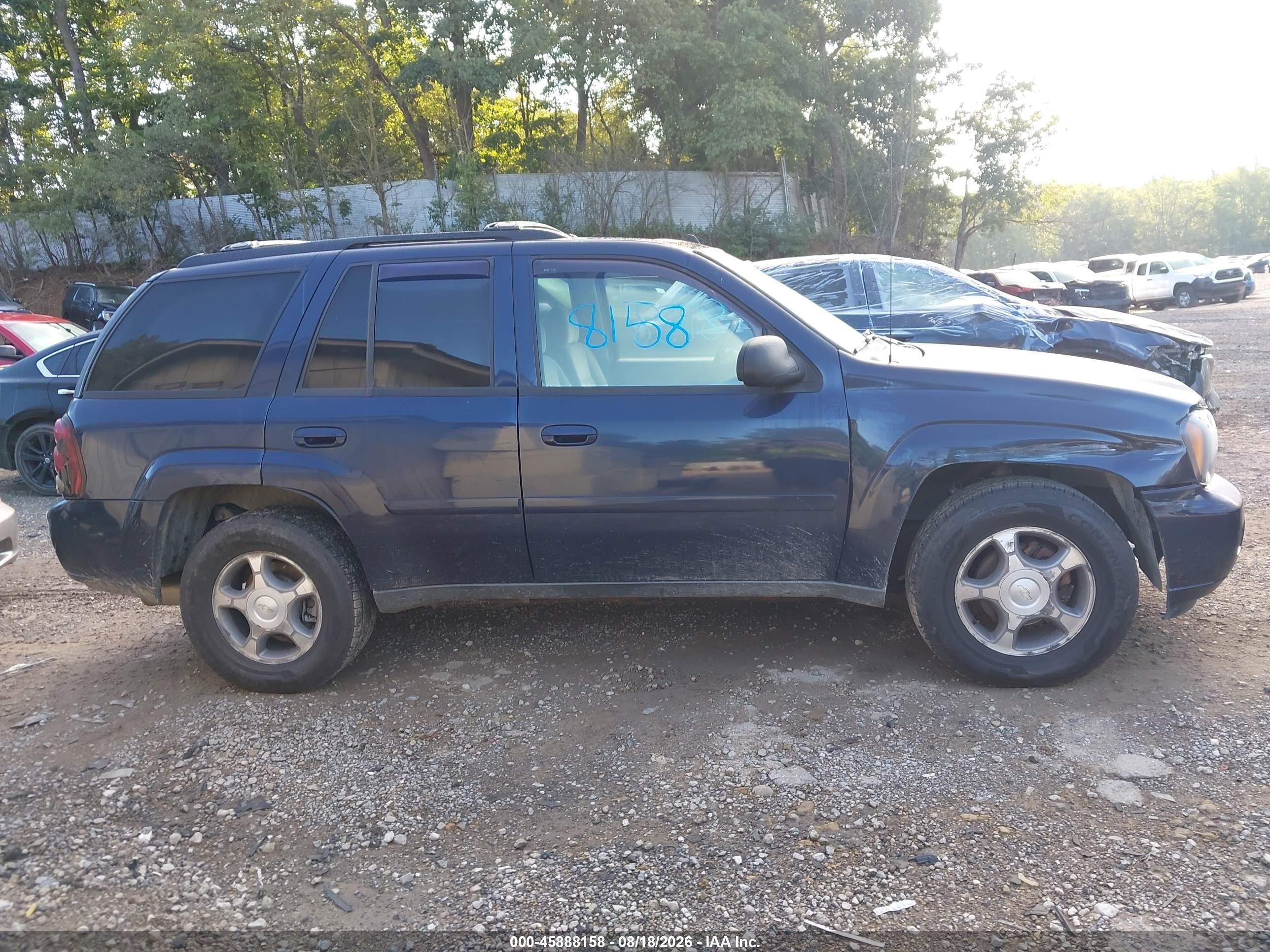 2008 Chevrolet Trailblazer Lt Navy vin: 1GNDT13S082225621