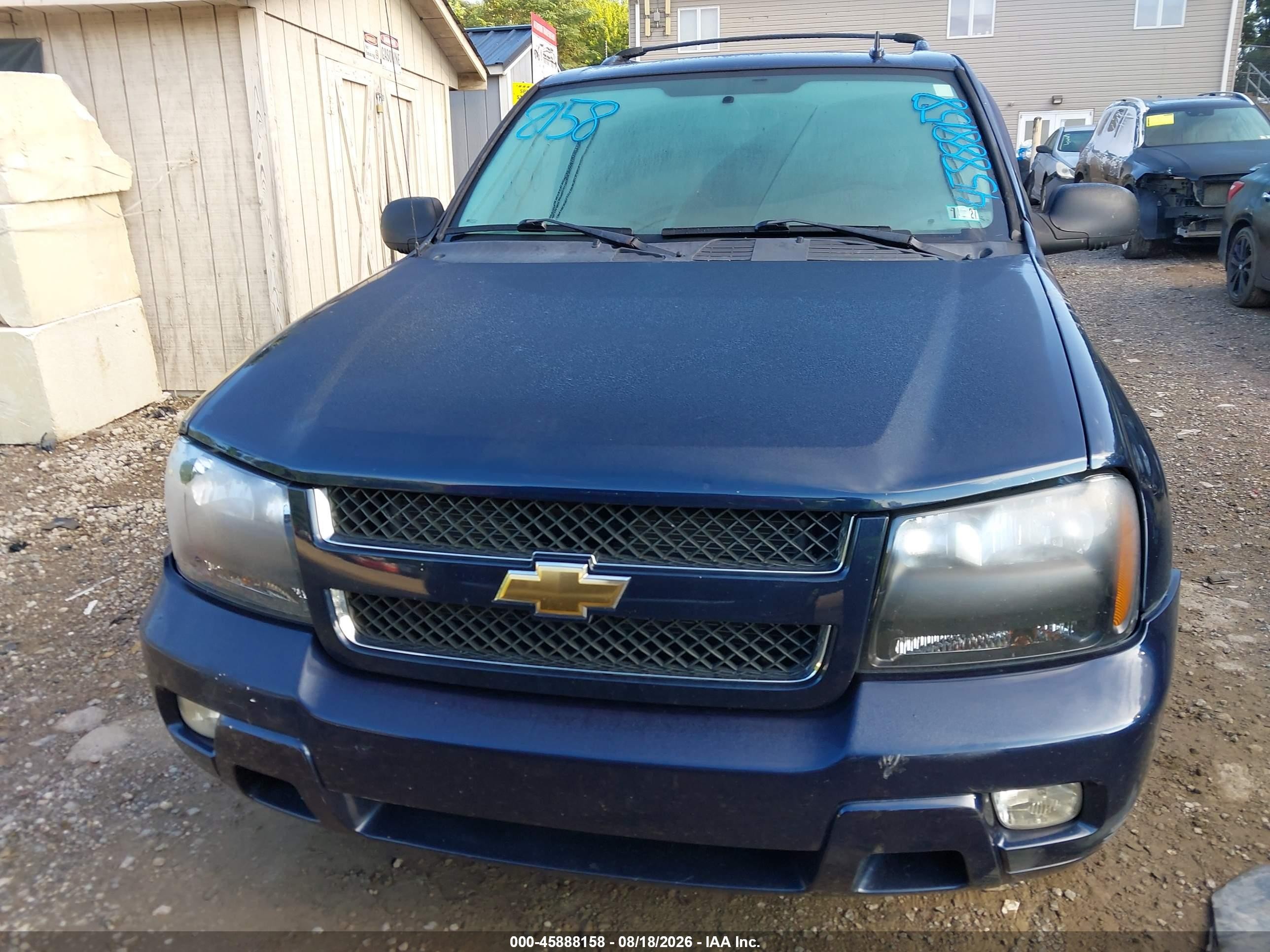 2008 Chevrolet Trailblazer Lt Navy vin: 1GNDT13S082225621