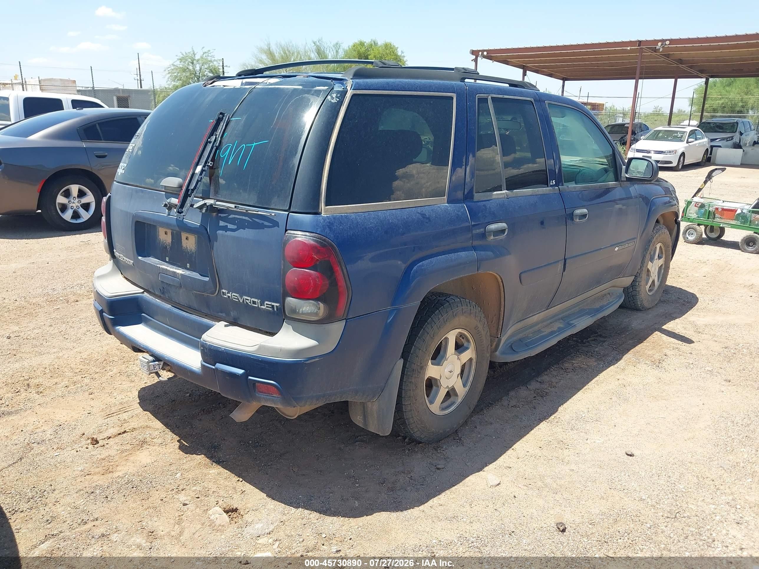 2002 Chevrolet Trailblazer Ls Dark Blue vin: 1GNDT13S122458947