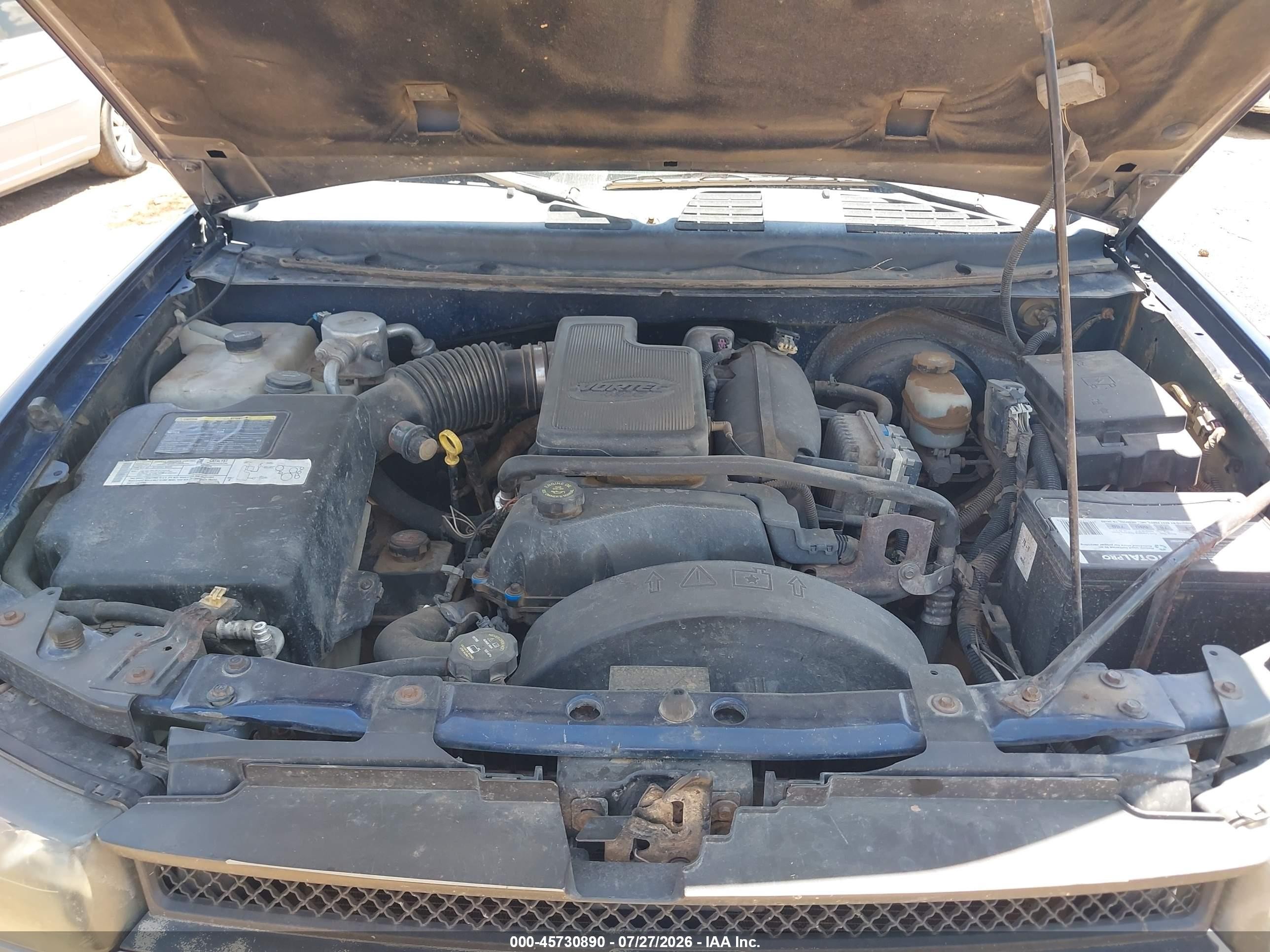 2002 Chevrolet Trailblazer Ls Dark Blue vin: 1GNDT13S122458947