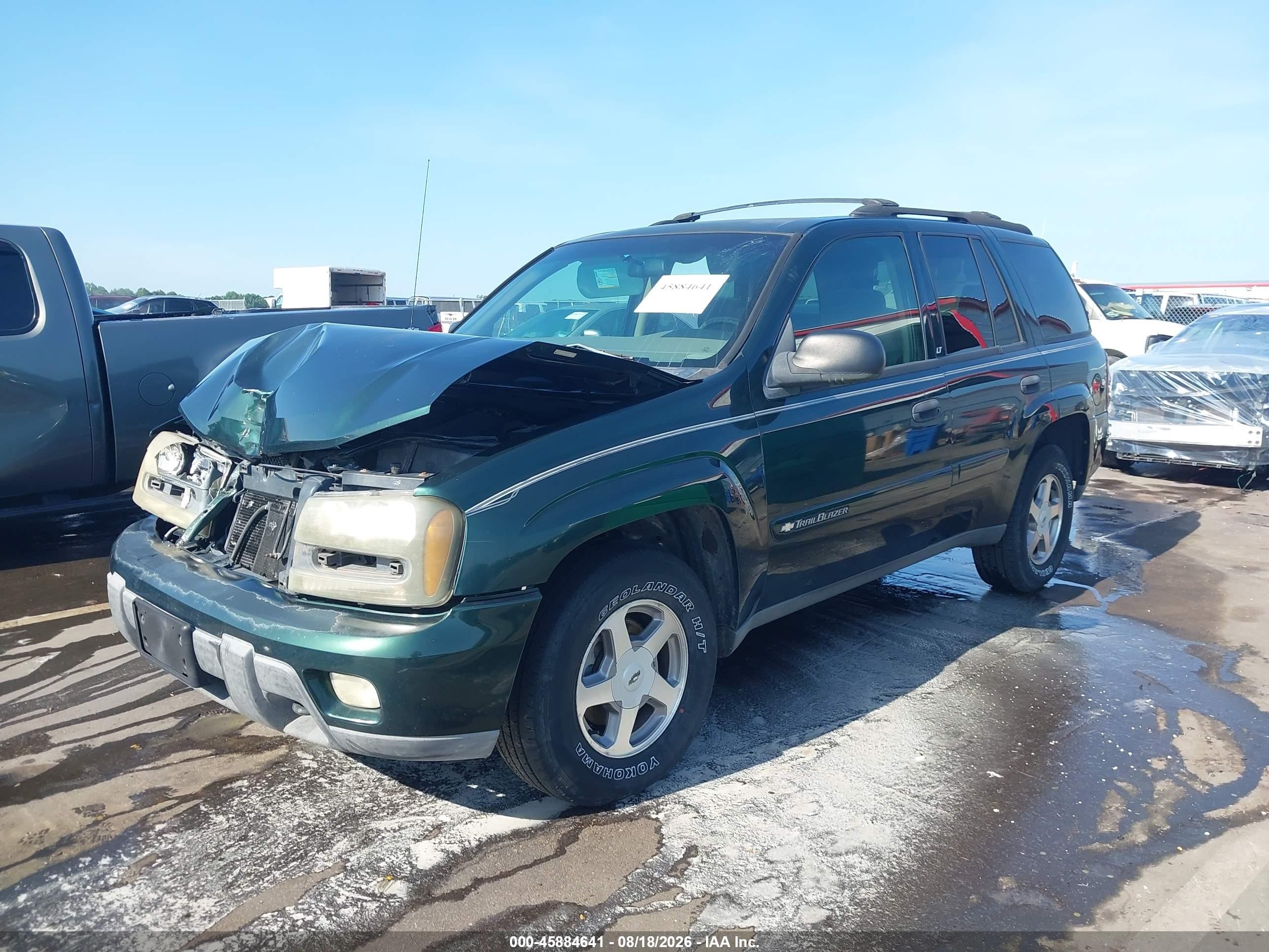 2003 Chevrolet Trailblazer Lt Green vin: 1GNDT13S132203894