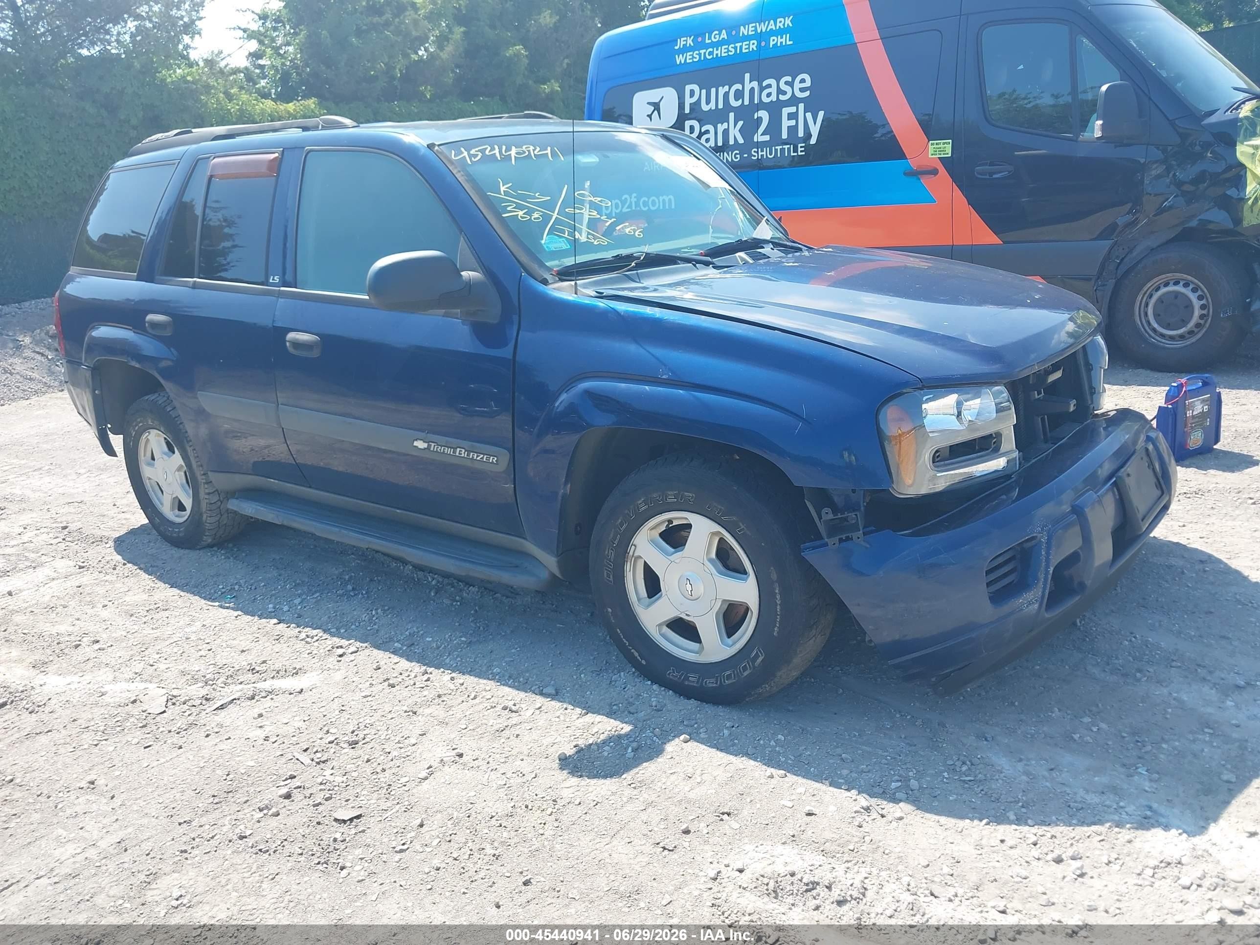 2003 Chevrolet Trailblazer Ls Синий vin: 1GNDT13S132257440