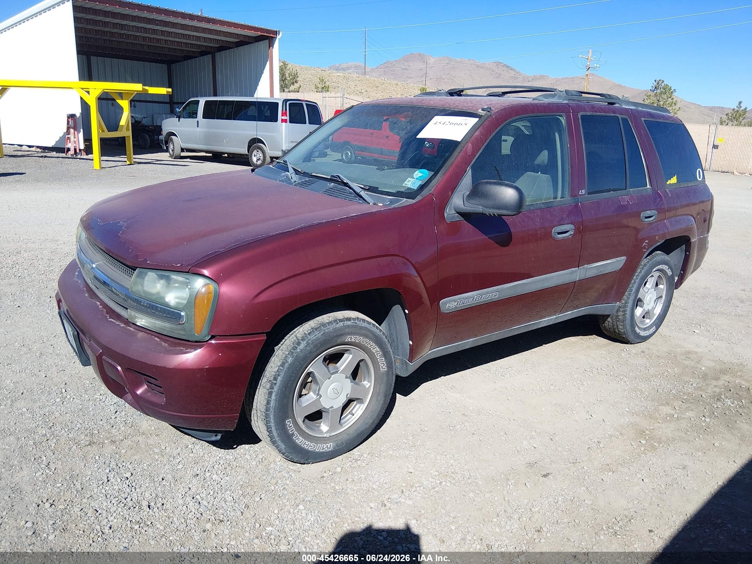 2004 Chevrolet Trailblazer Ls Red vin: 1GNDT13S142370712