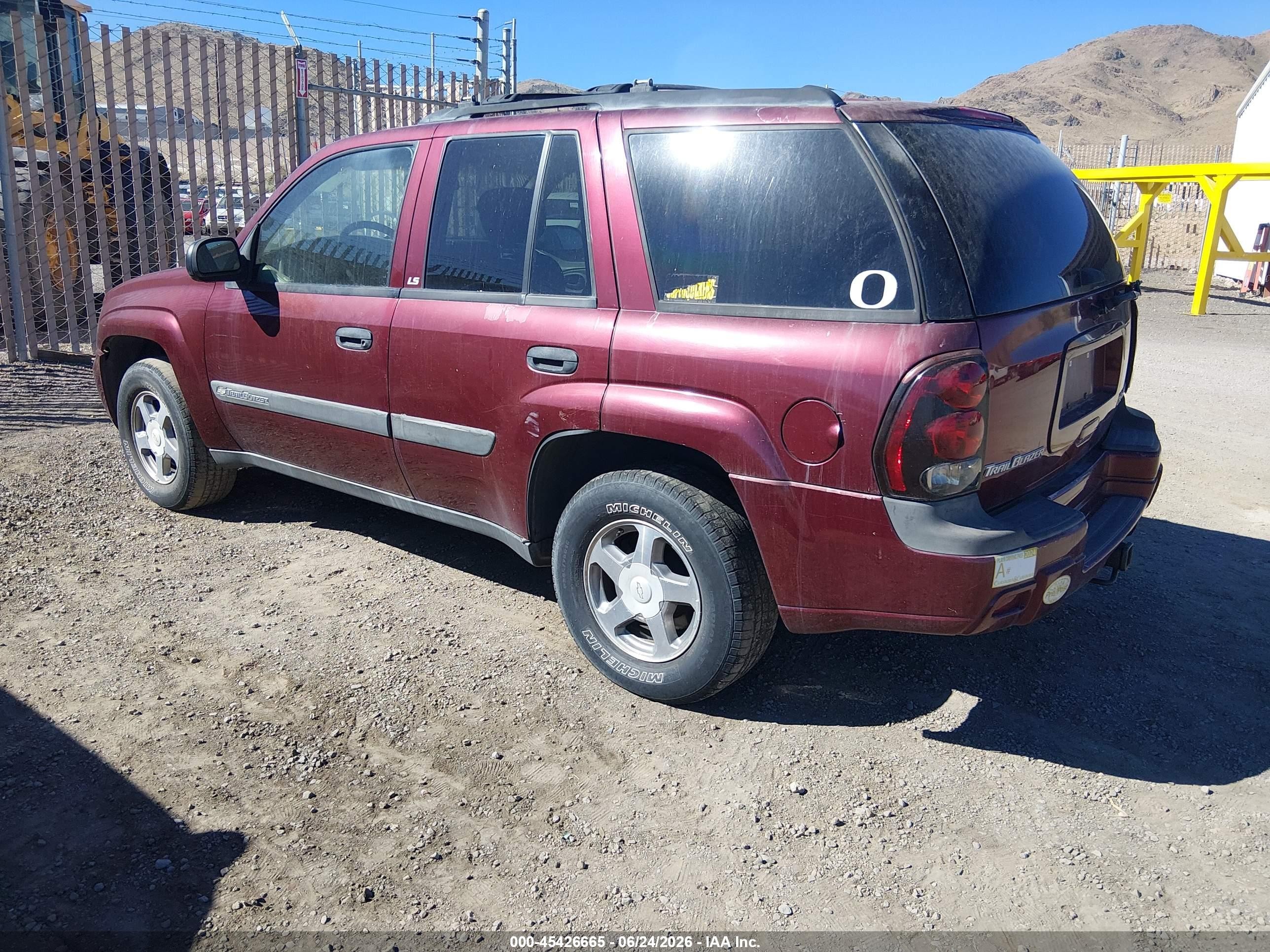 2004 Chevrolet Trailblazer Ls Red vin: 1GNDT13S142370712