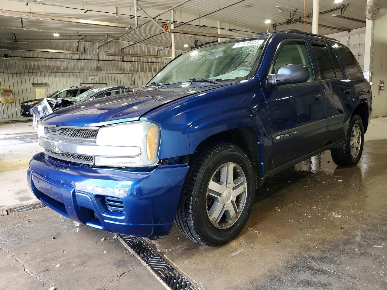 2004 Chevrolet Trailblazer Ls Blue vin: 1GNDT13S142440385