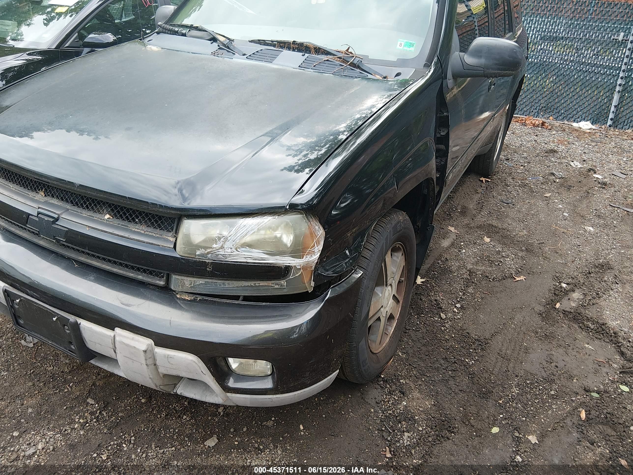 2005 Chevrolet Trailblazer Lt Black vin: 1GNDT13S152192883