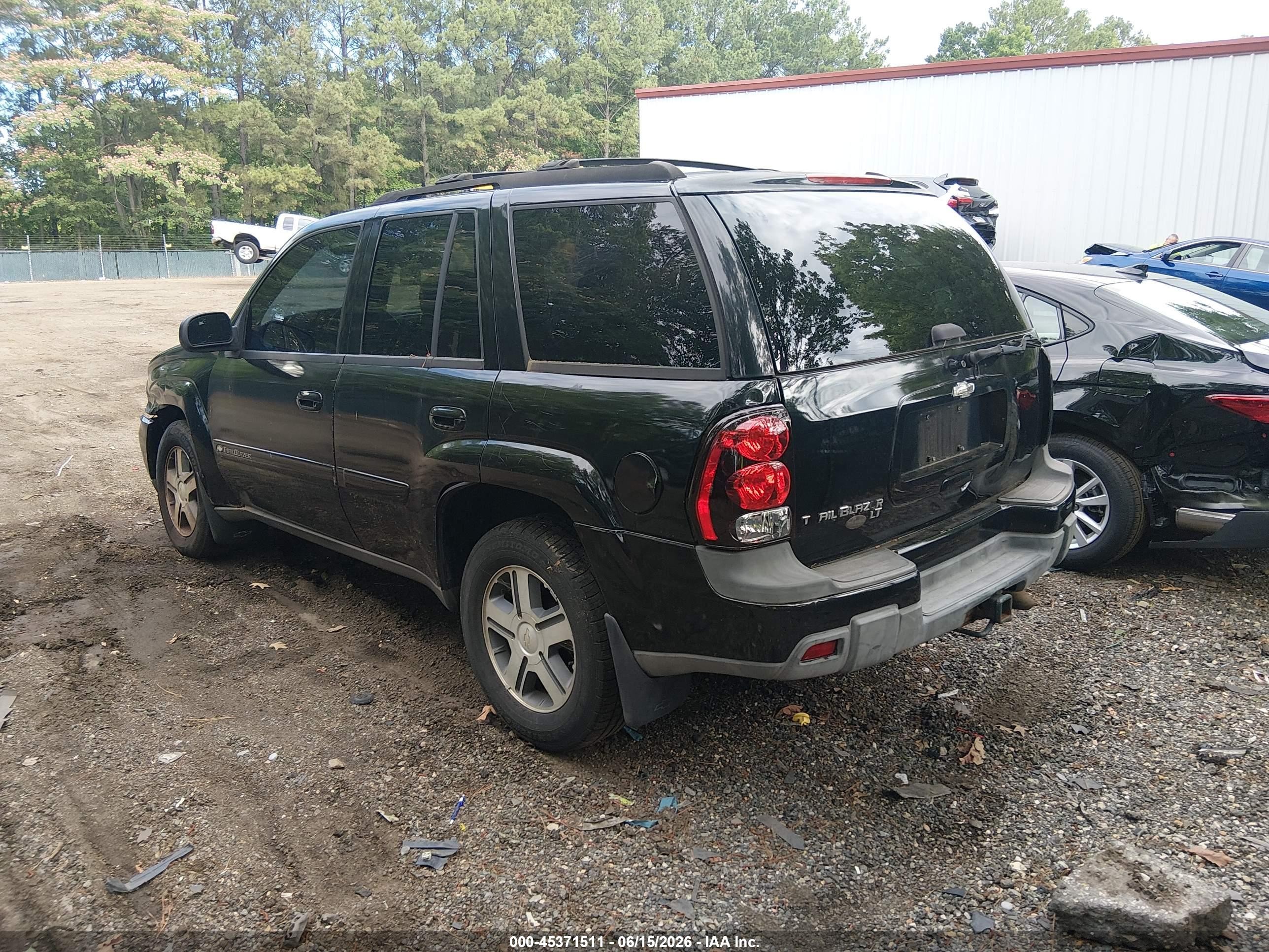 2005 Chevrolet Trailblazer Lt Black vin: 1GNDT13S152192883