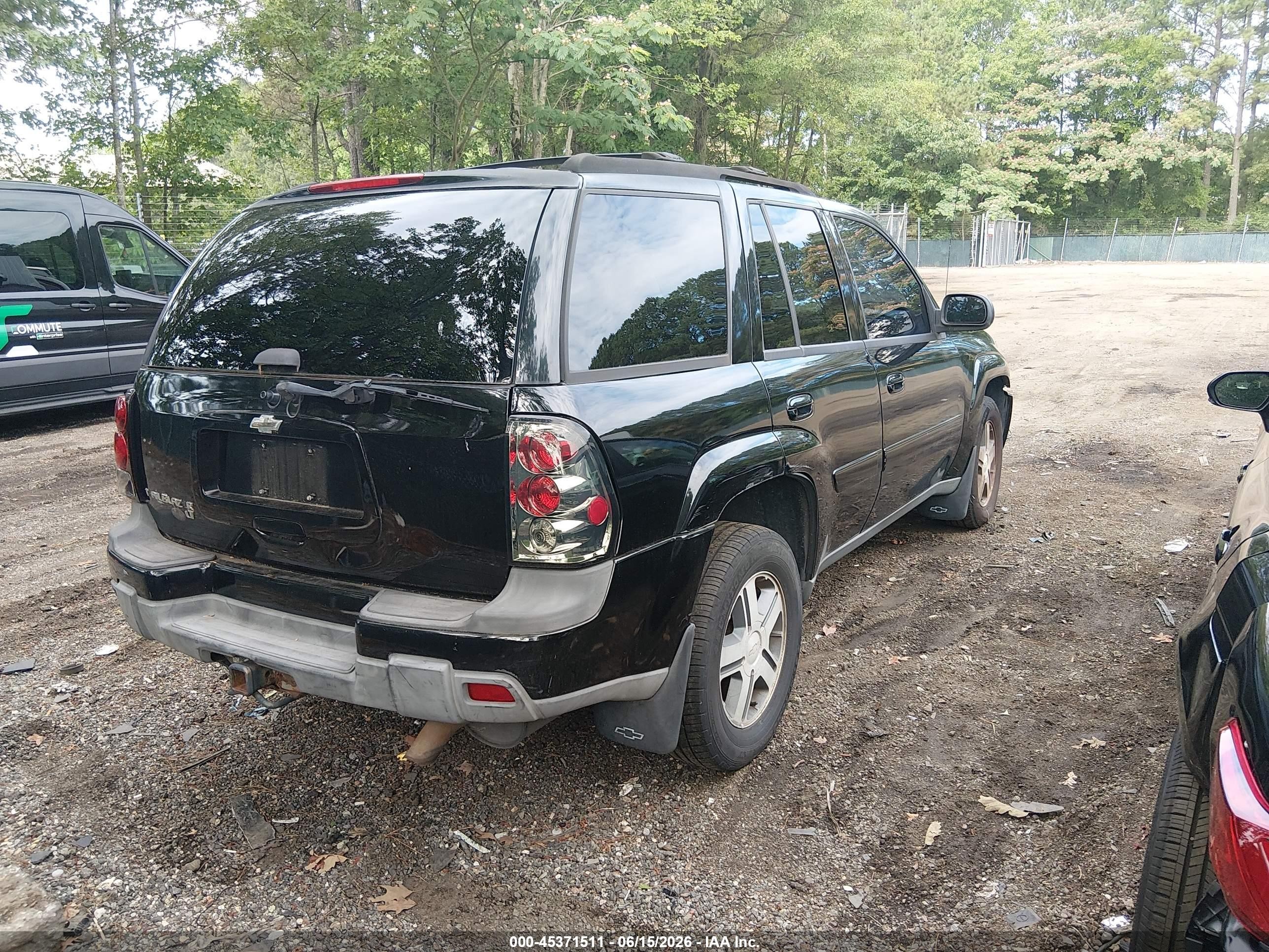 2005 Chevrolet Trailblazer Lt Black vin: 1GNDT13S152192883