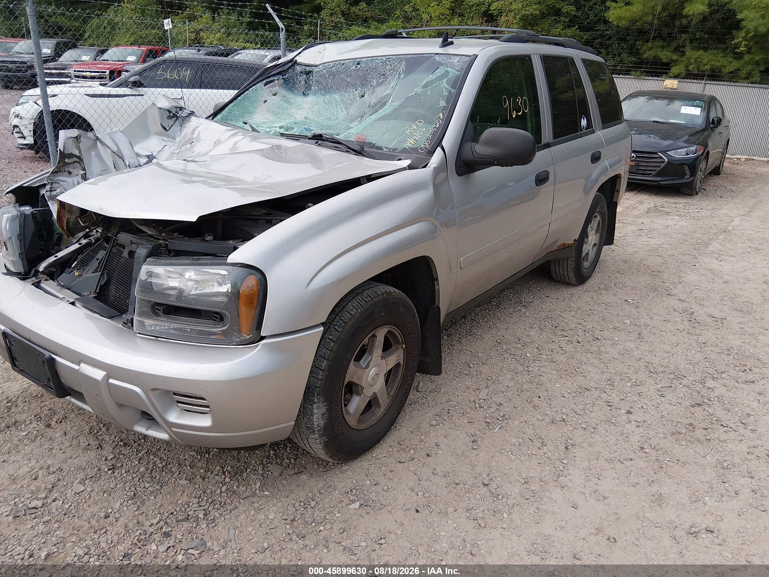 2006 Chevrolet Trailblazer Ls Серебряный vin: 1GNDT13S162166642