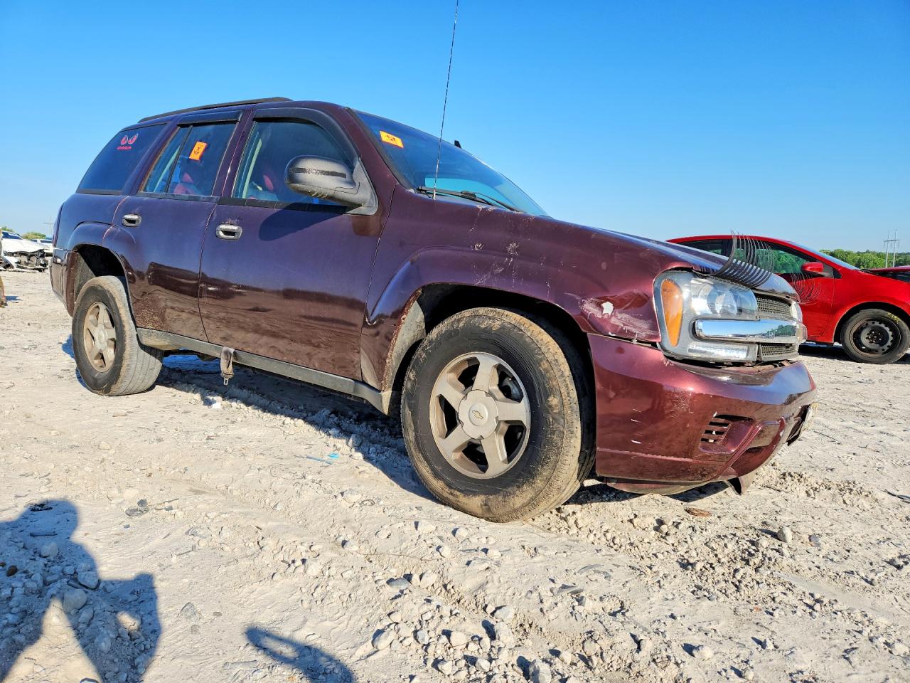 2006 Chevrolet Trailblazer Ls Burgundy vin: 1GNDT13S162185028