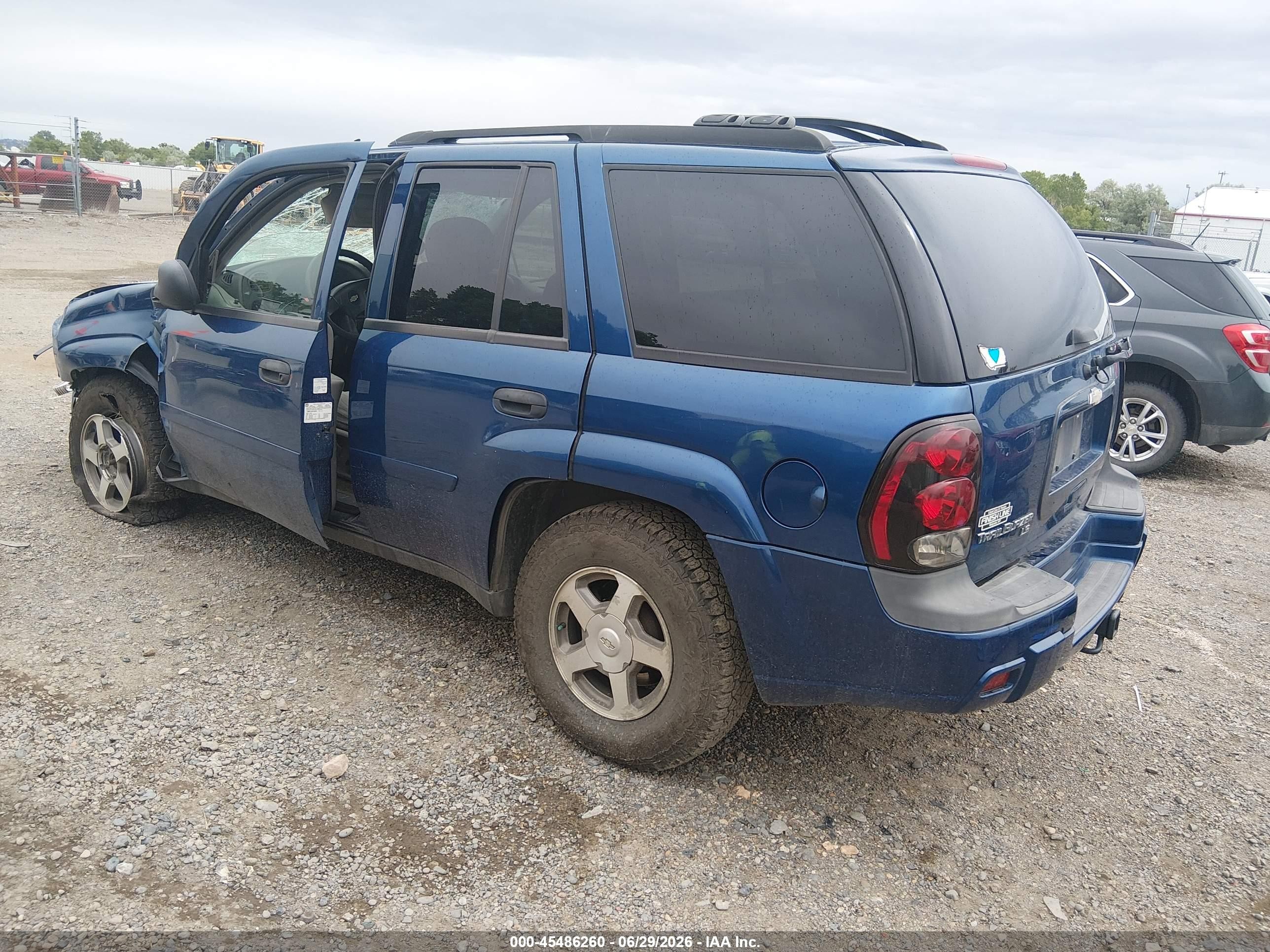2006 Chevrolet Trailblazer Ls Blue vin: 1GNDT13S162193436