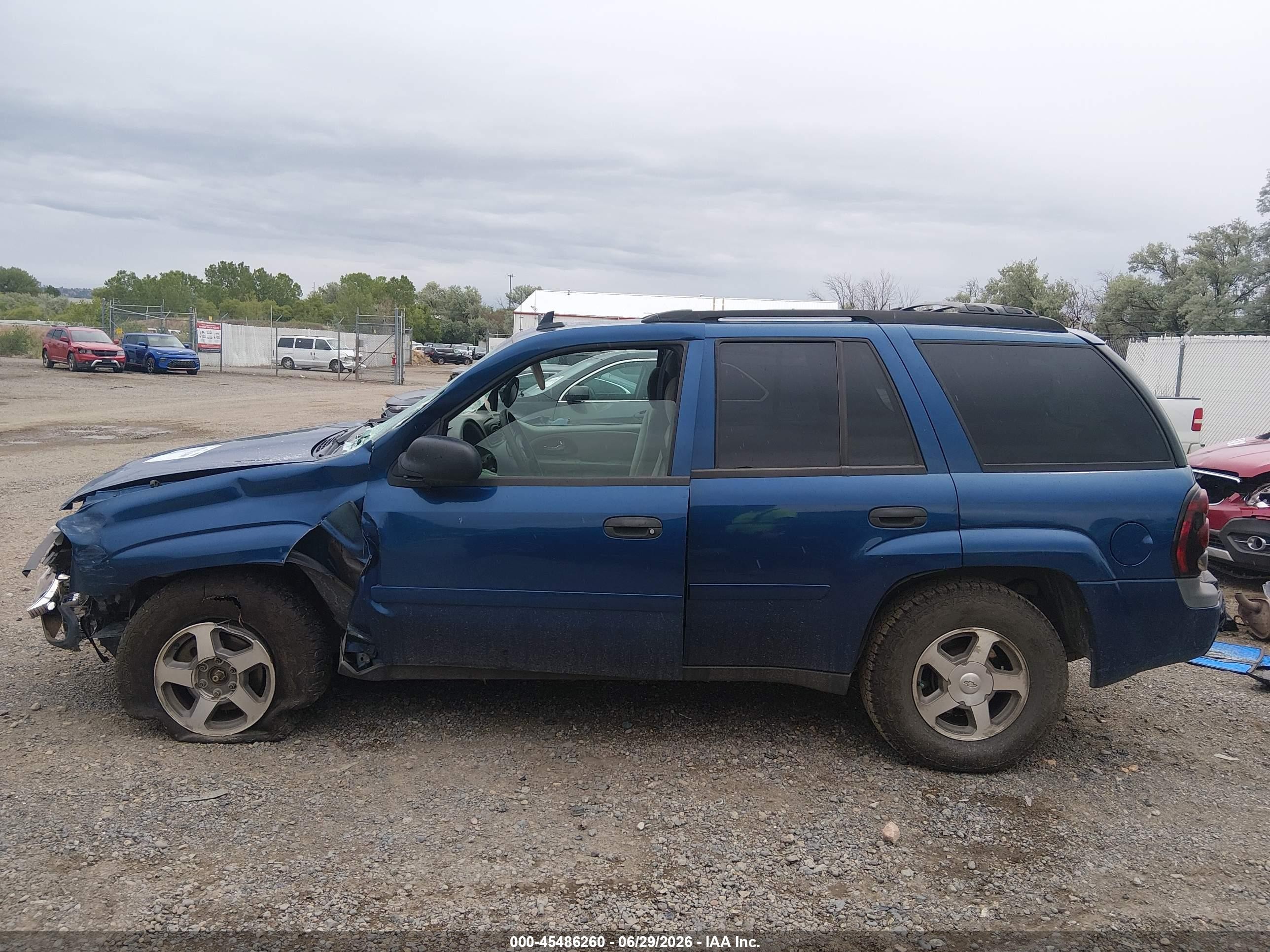 2006 Chevrolet Trailblazer Ls Blue vin: 1GNDT13S162193436