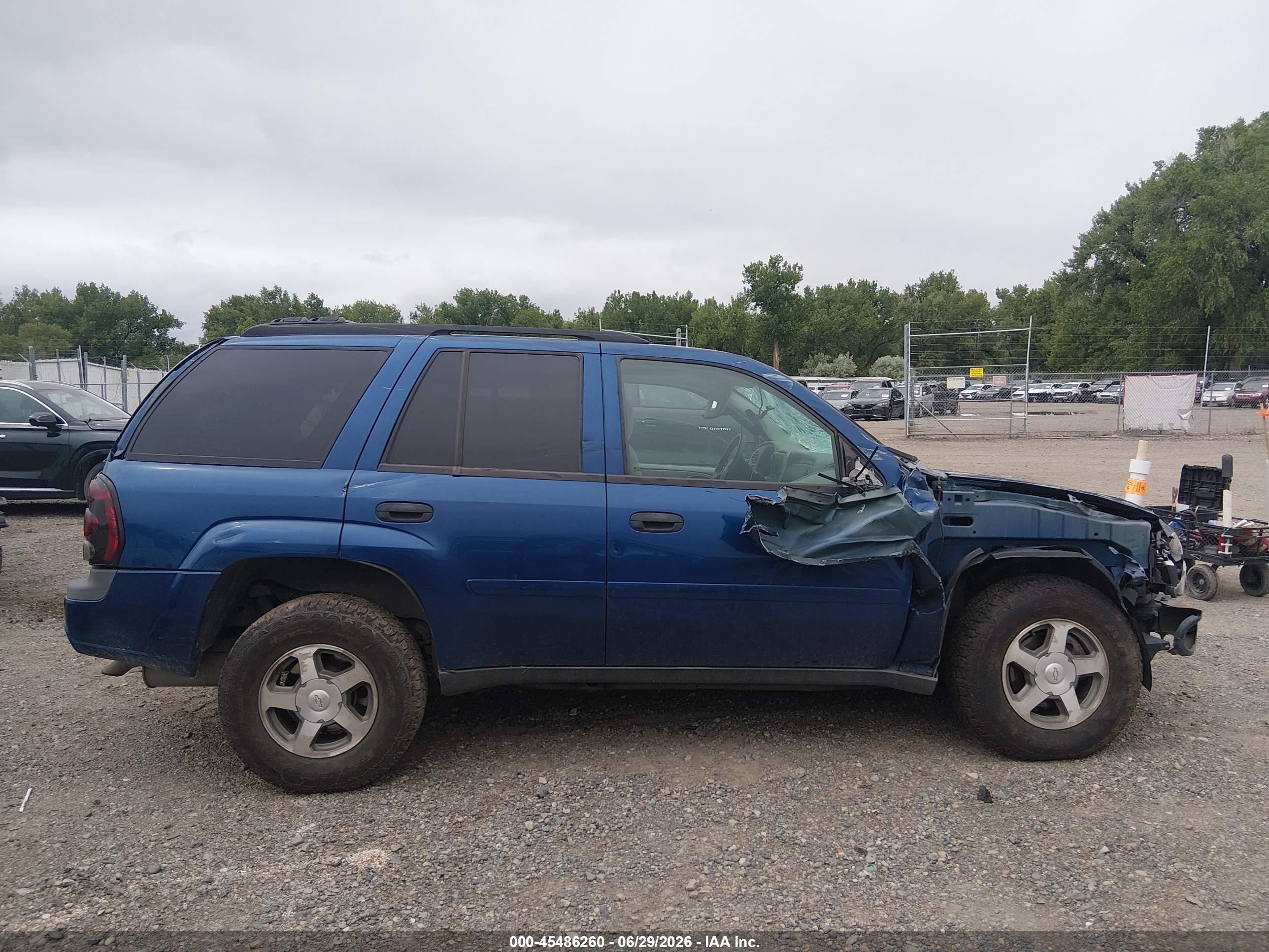 2006 Chevrolet Trailblazer Ls Blue vin: 1GNDT13S162193436