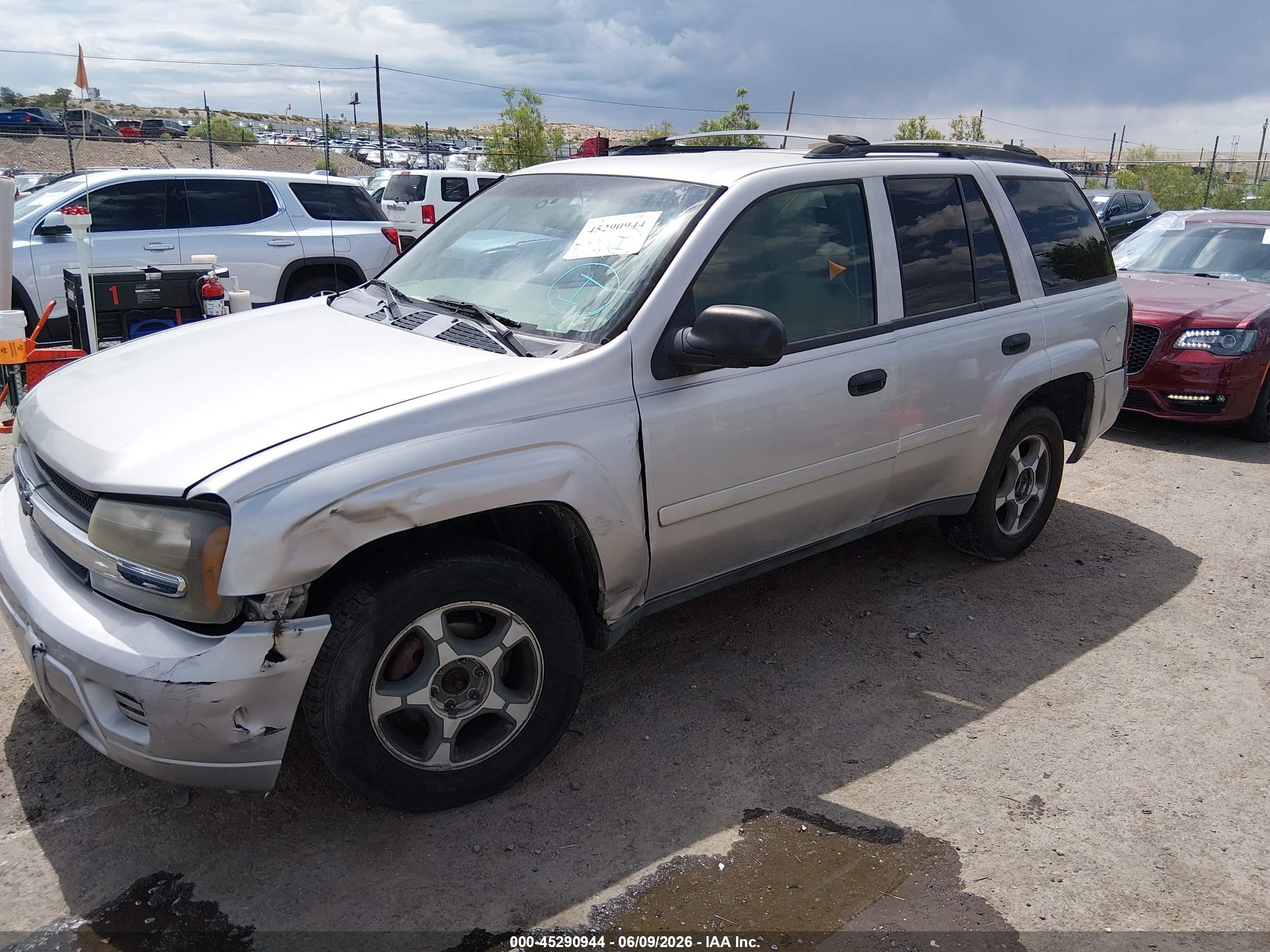 2007 Chevrolet Trailblazer Ls Gray vin: 1GNDT13S172160289