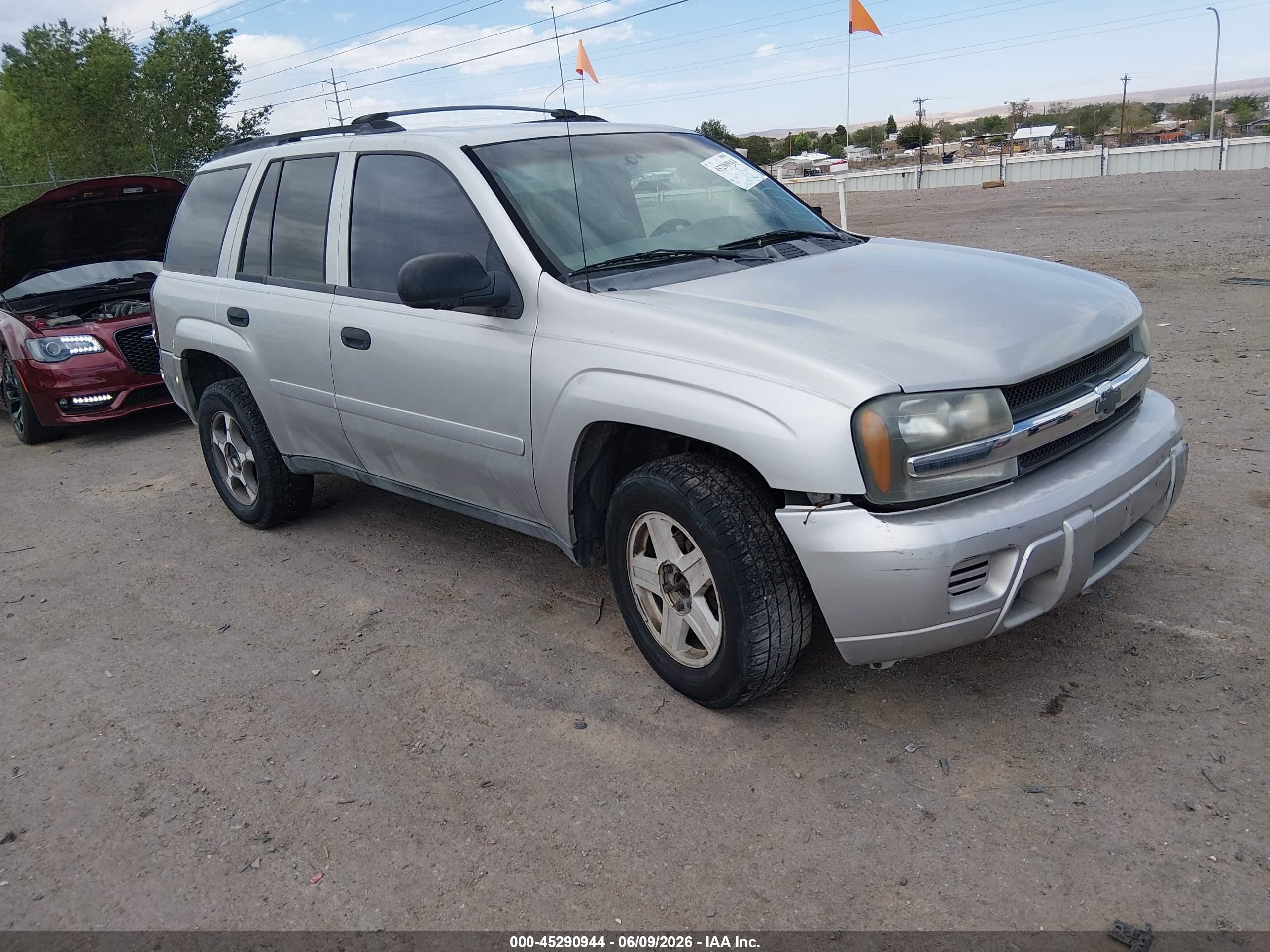 2007 Chevrolet Trailblazer Ls Gray vin: 1GNDT13S172160289