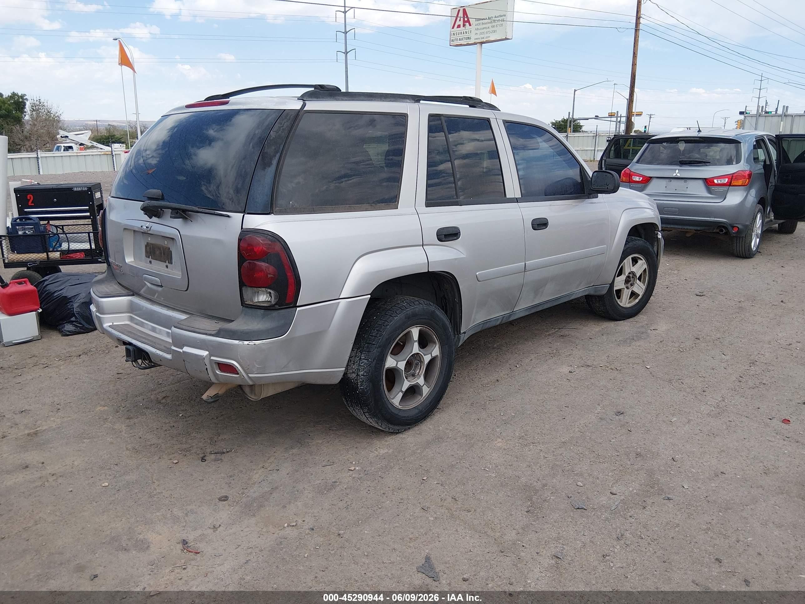 2007 Chevrolet Trailblazer Ls Gray vin: 1GNDT13S172160289