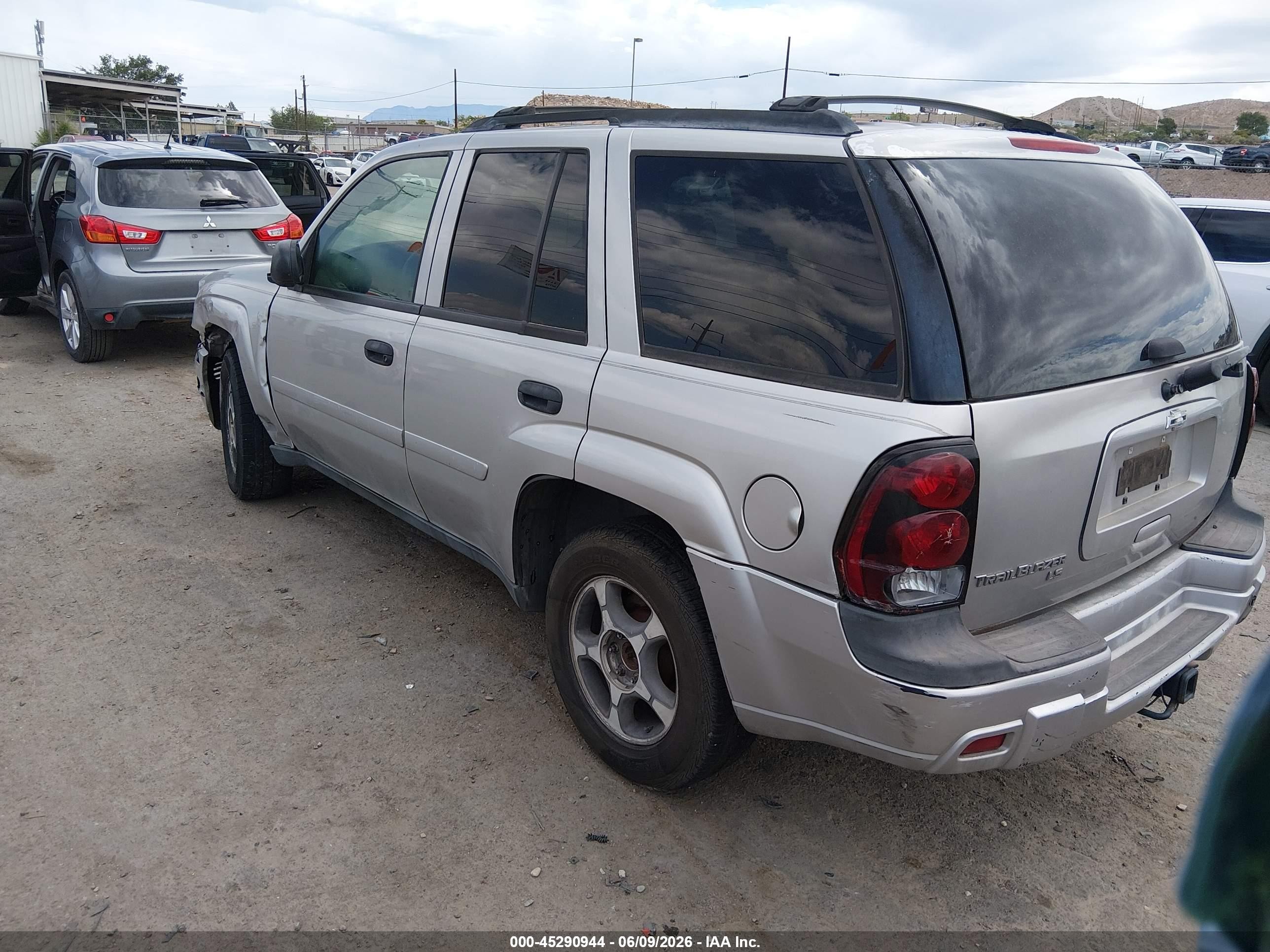 2007 Chevrolet Trailblazer Ls Gray vin: 1GNDT13S172160289