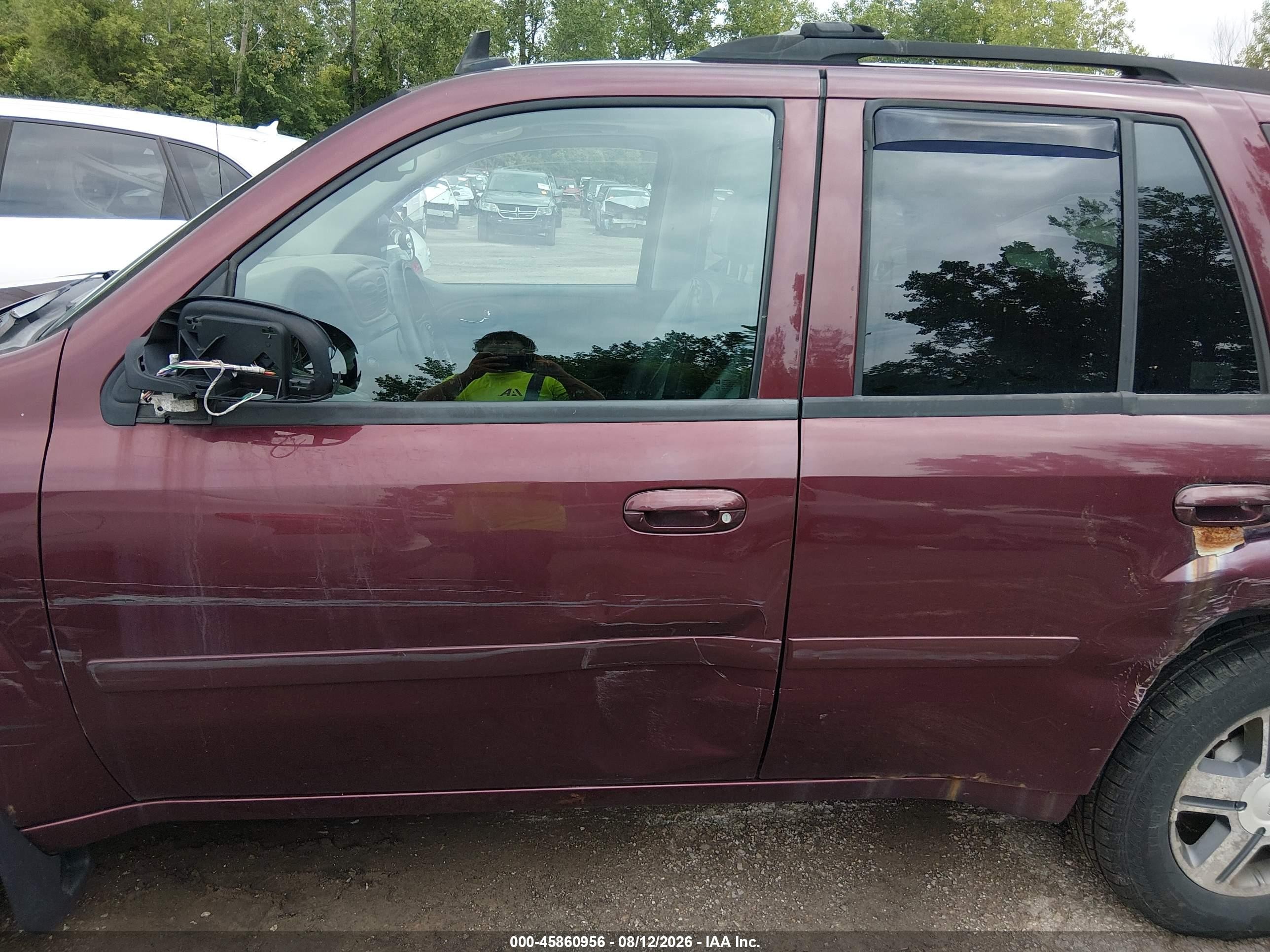 2007 Chevrolet Trailblazer Lt Burgundy vin: 1GNDT13S172241776