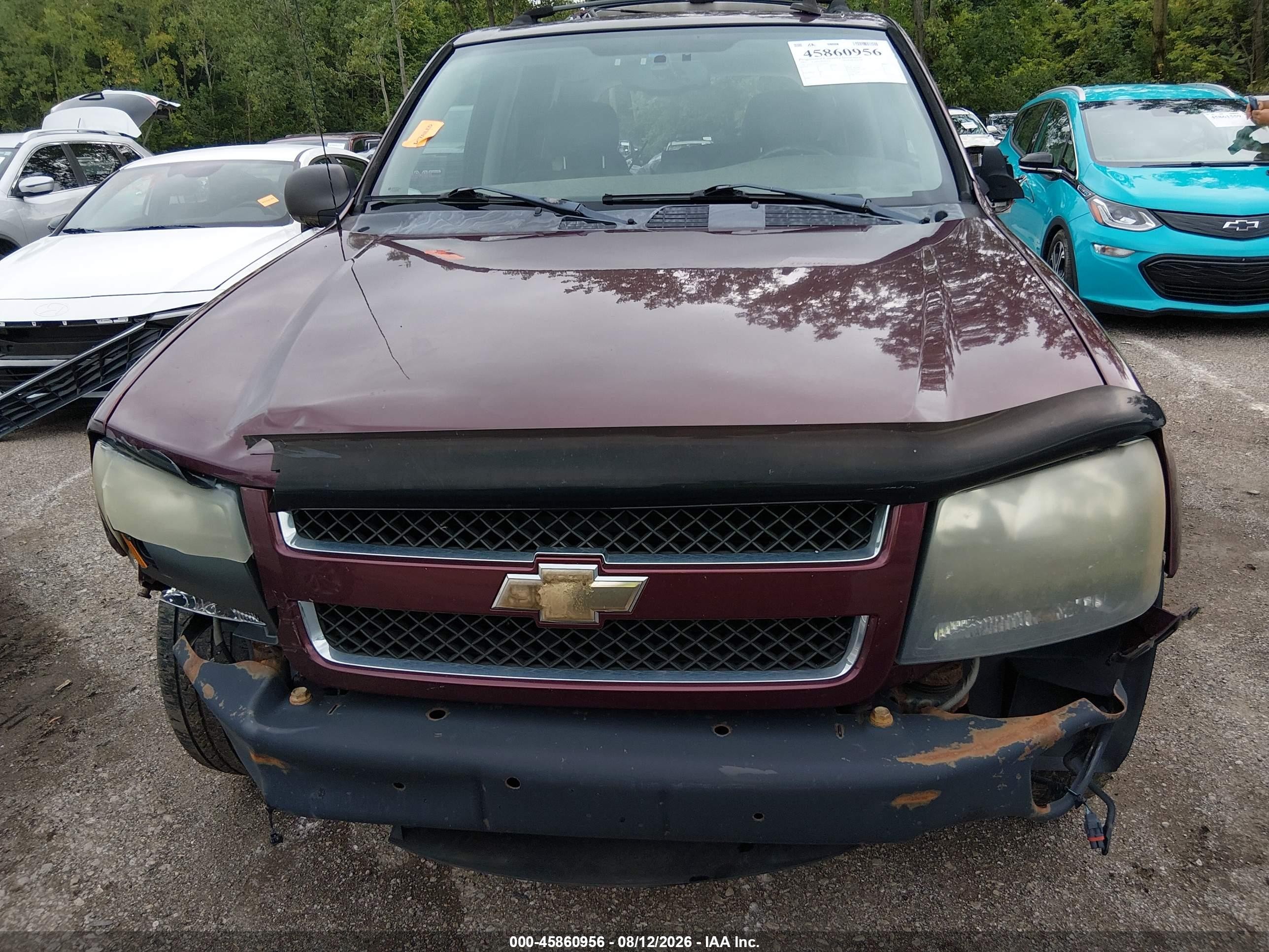 2007 Chevrolet Trailblazer Lt Burgundy vin: 1GNDT13S172241776