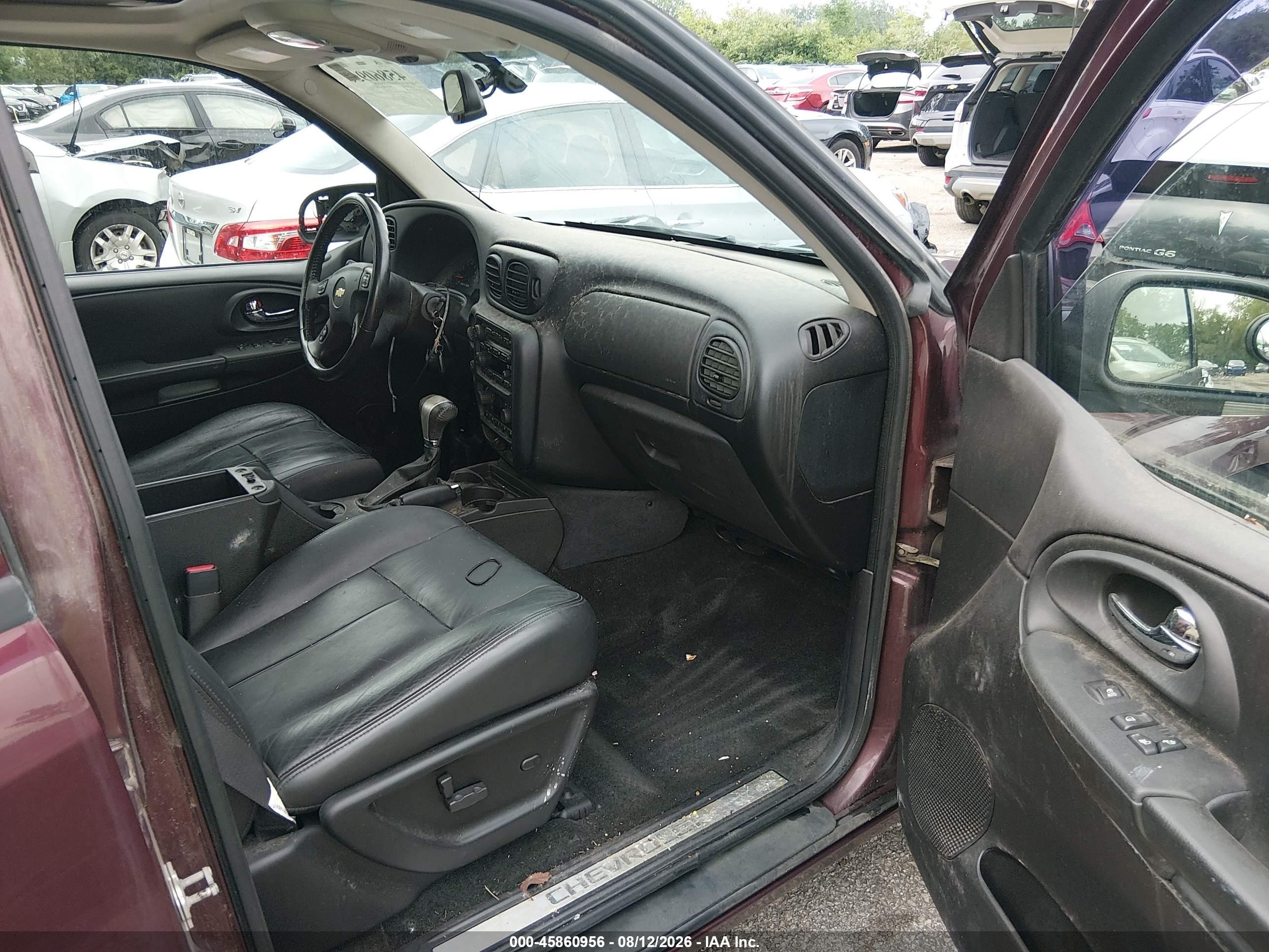 2007 Chevrolet Trailblazer Lt Burgundy vin: 1GNDT13S172241776