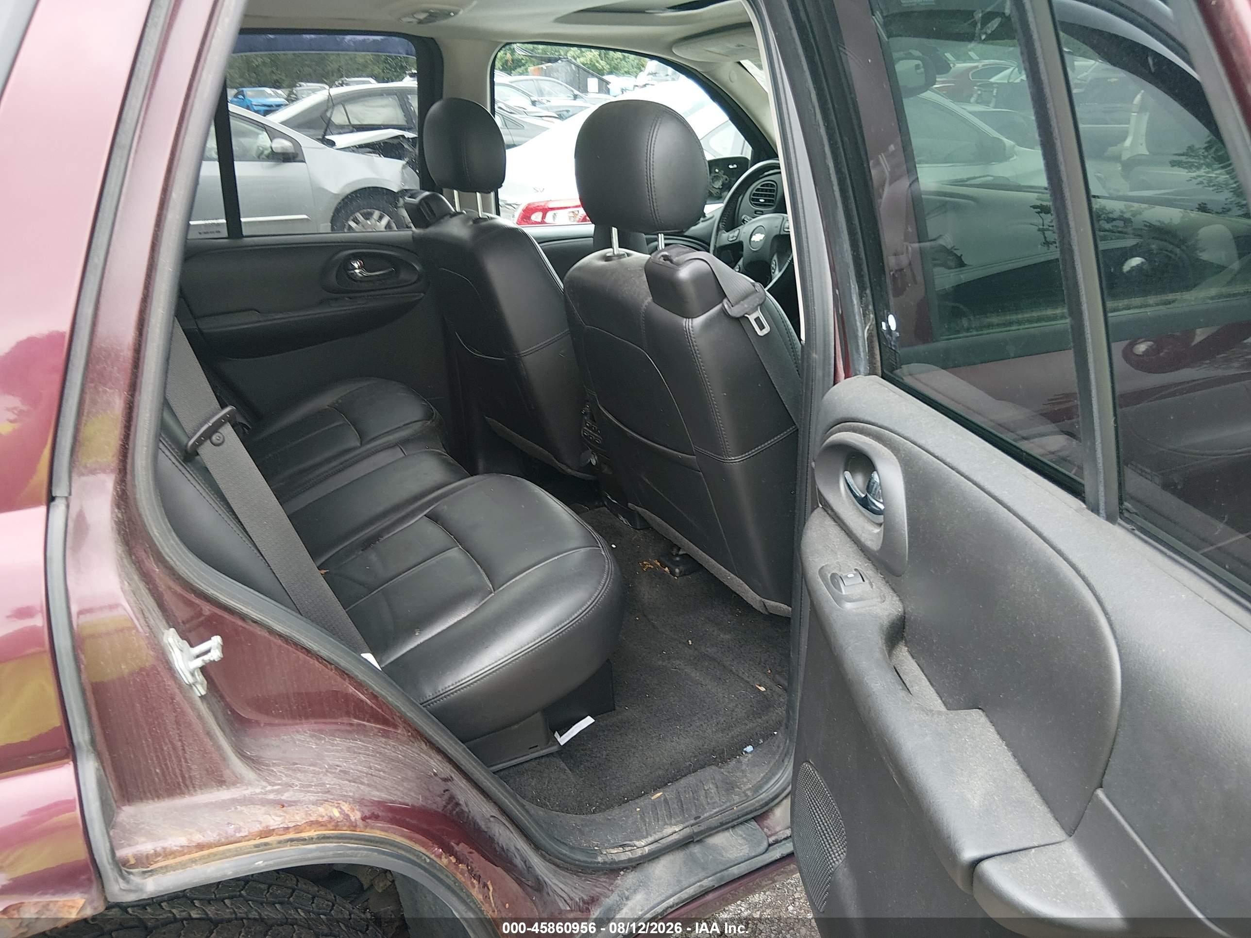 2007 Chevrolet Trailblazer Lt Burgundy vin: 1GNDT13S172241776