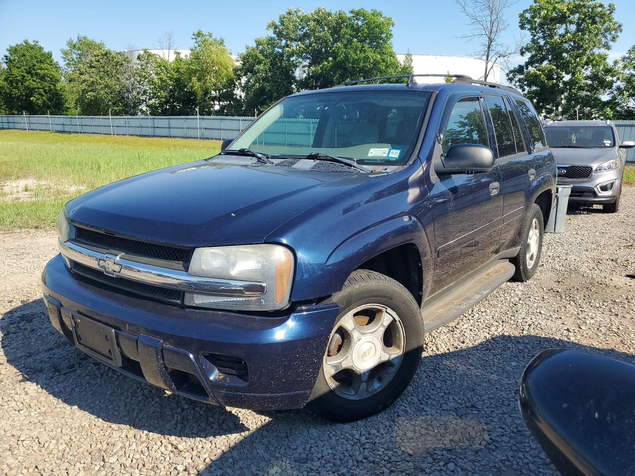2007 Chevrolet Trailblazer Ls Blue vin: 1GNDT13S172267441