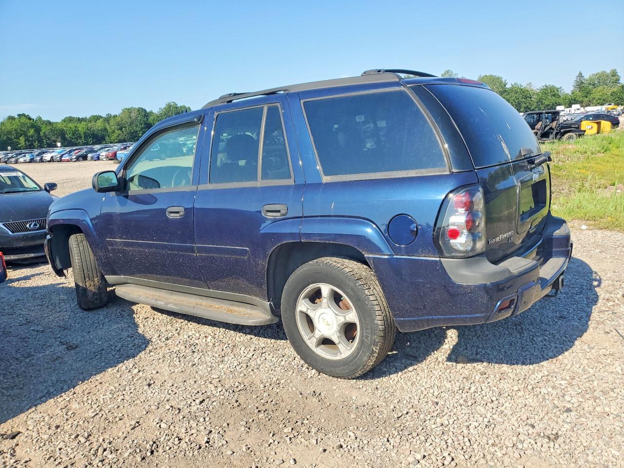 2007 Chevrolet Trailblazer Ls Blue vin: 1GNDT13S172267441