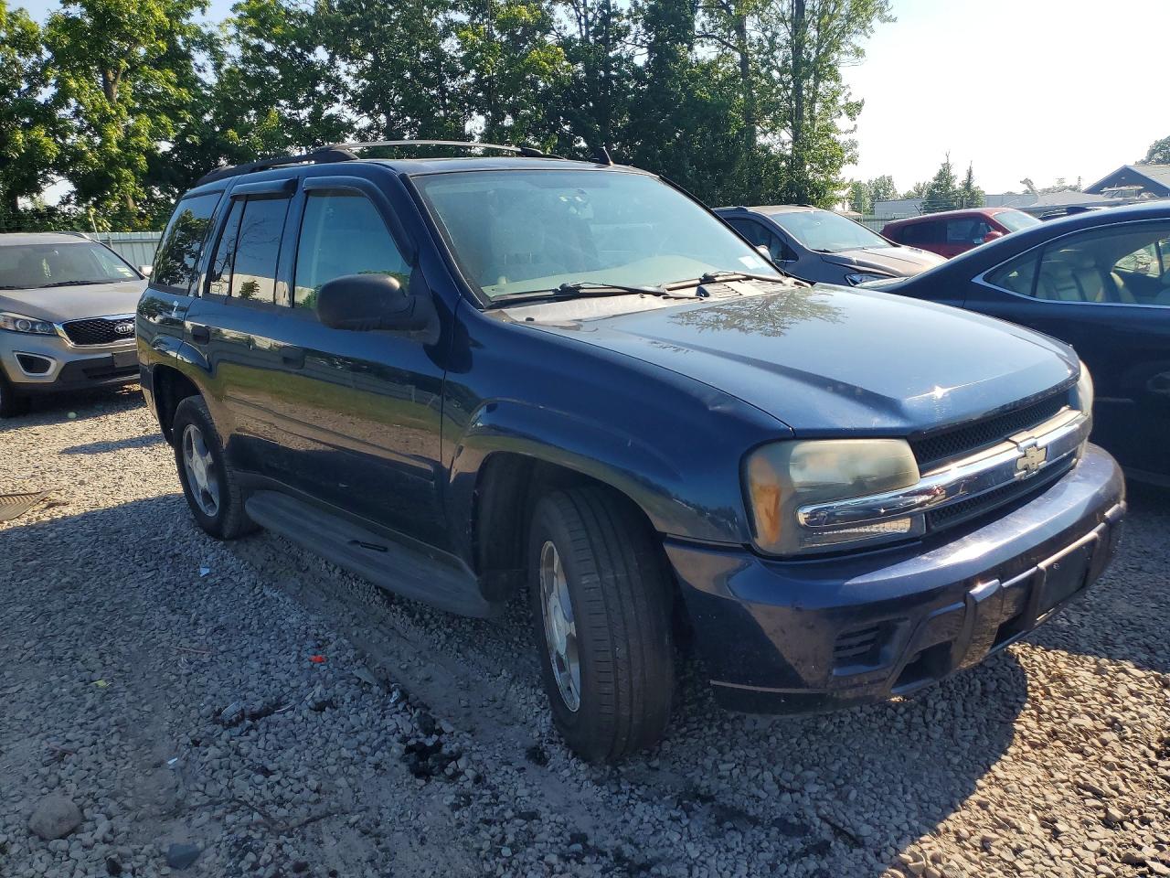 2007 Chevrolet Trailblazer Ls Blue vin: 1GNDT13S172267441