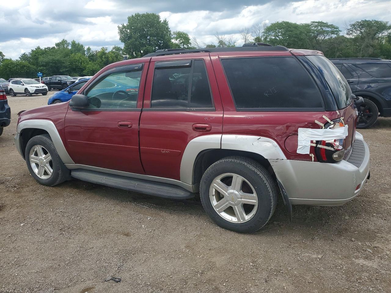 2008 Chevrolet Trailblazer Ls Maroon vin: 1GNDT13S182225546