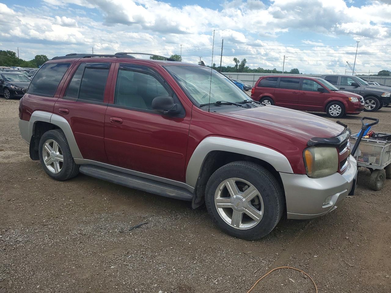 2008 Chevrolet Trailblazer Ls Maroon vin: 1GNDT13S182225546