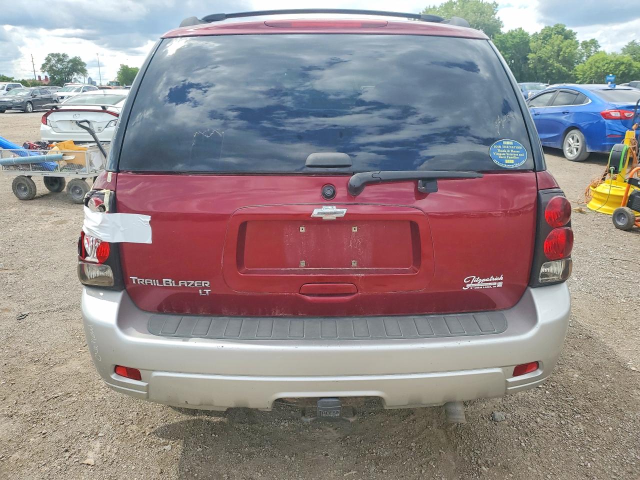 2008 Chevrolet Trailblazer Ls Maroon vin: 1GNDT13S182225546