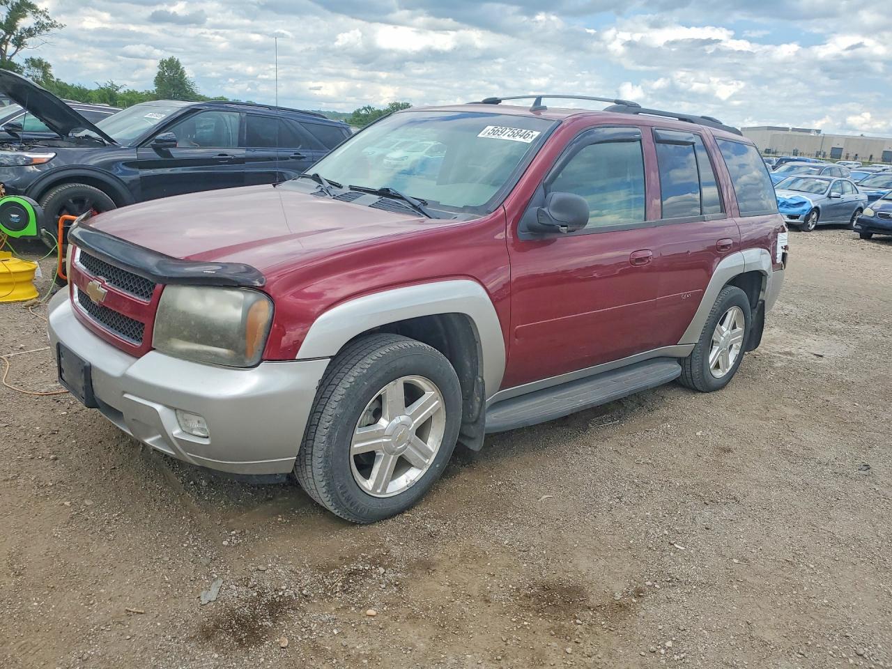 2008 Chevrolet Trailblazer Ls Темно-бордовый vin: 1GNDT13S182225546