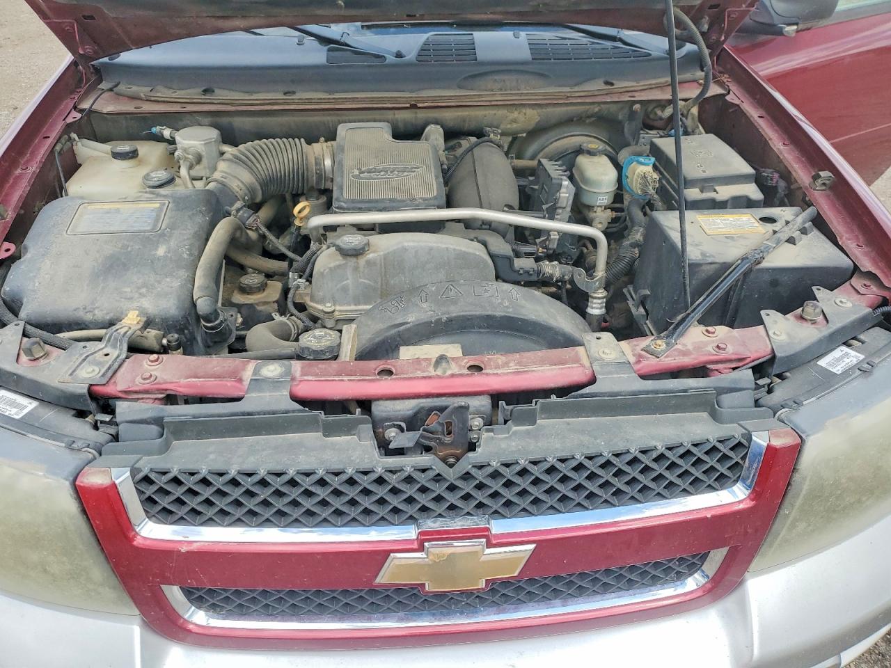 2008 Chevrolet Trailblazer Ls Maroon vin: 1GNDT13S182225546