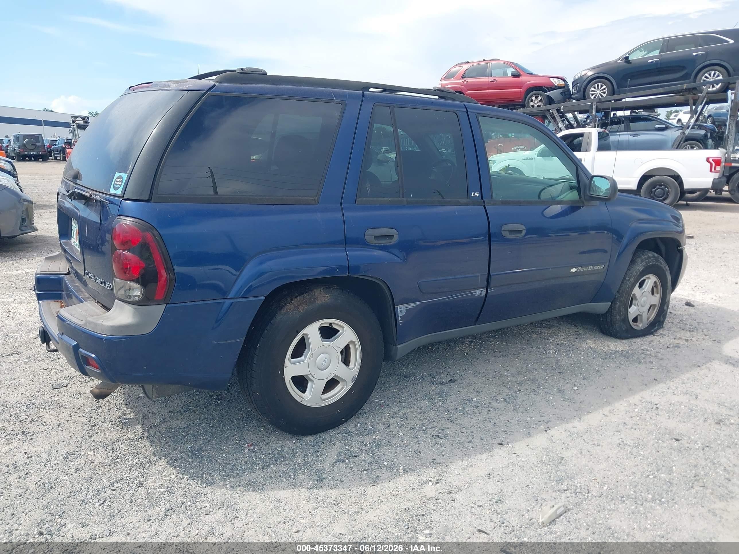2002 Chevrolet Trailblazer Ls Blue vin: 1GNDT13S222365368