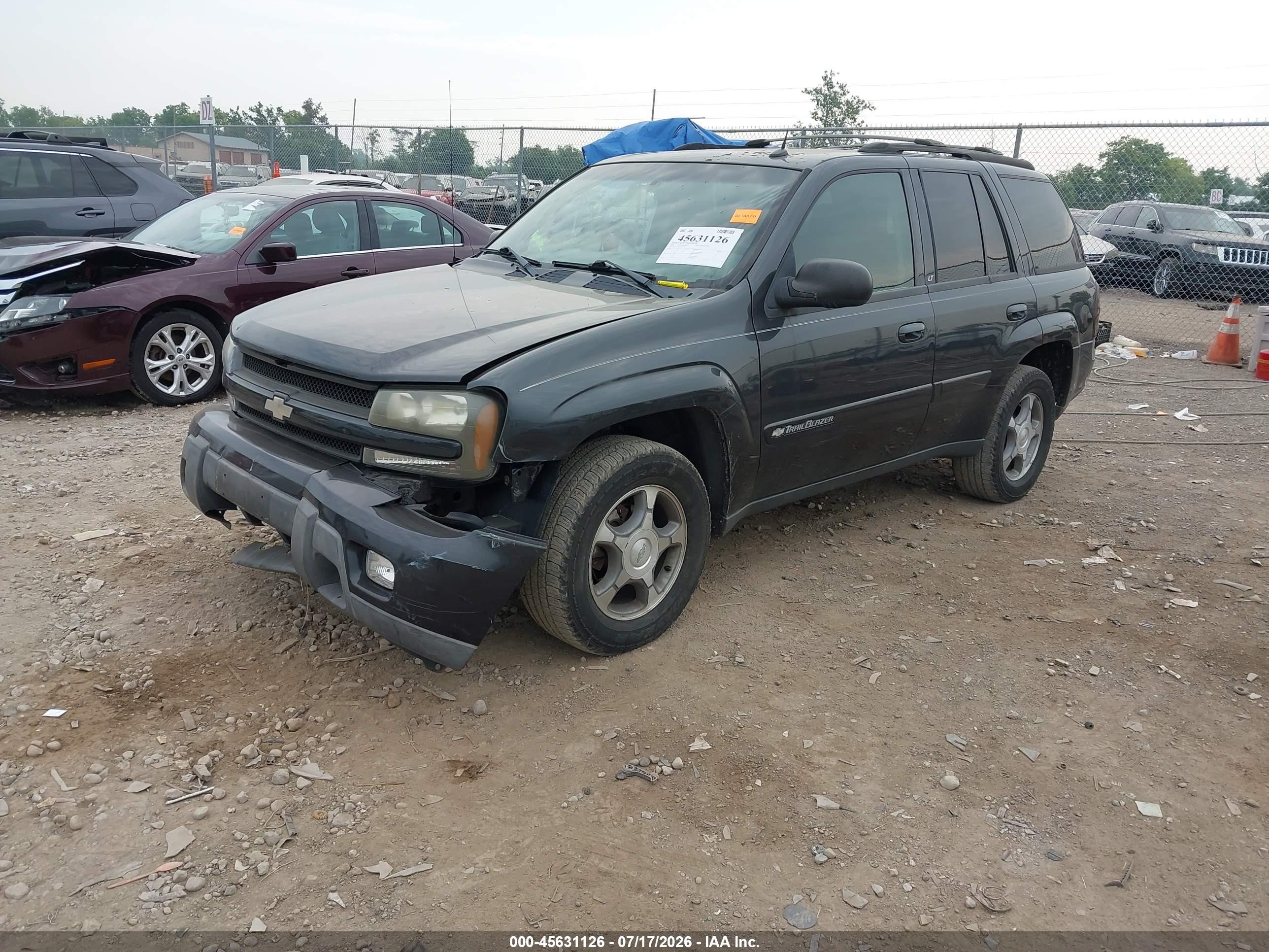 2004 Chevrolet Trailblazer Lt Gray vin: 1GNDT13S242107791