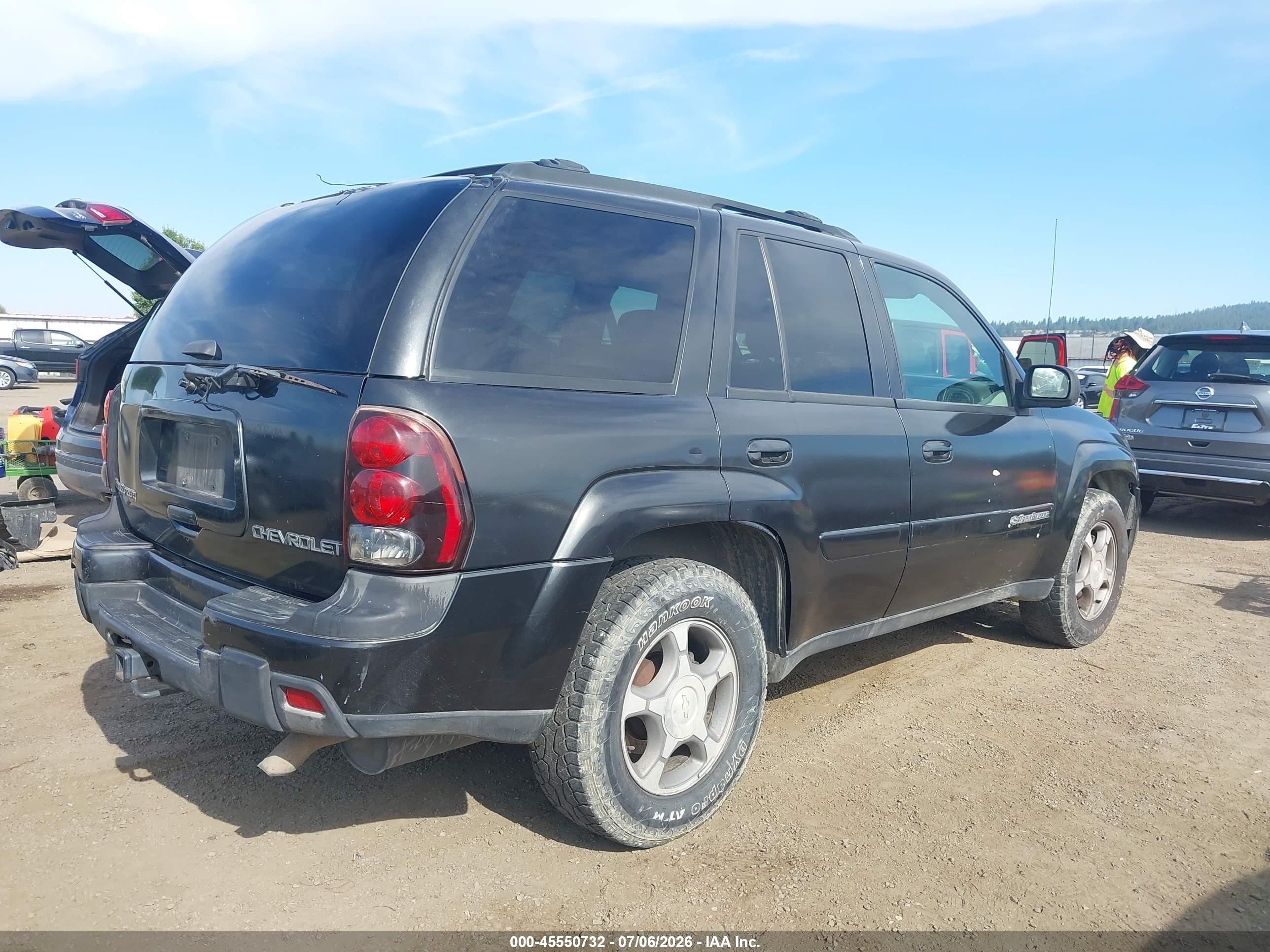 2004 Chevrolet Trailblazer Lt Black vin: 1GNDT13S242385798