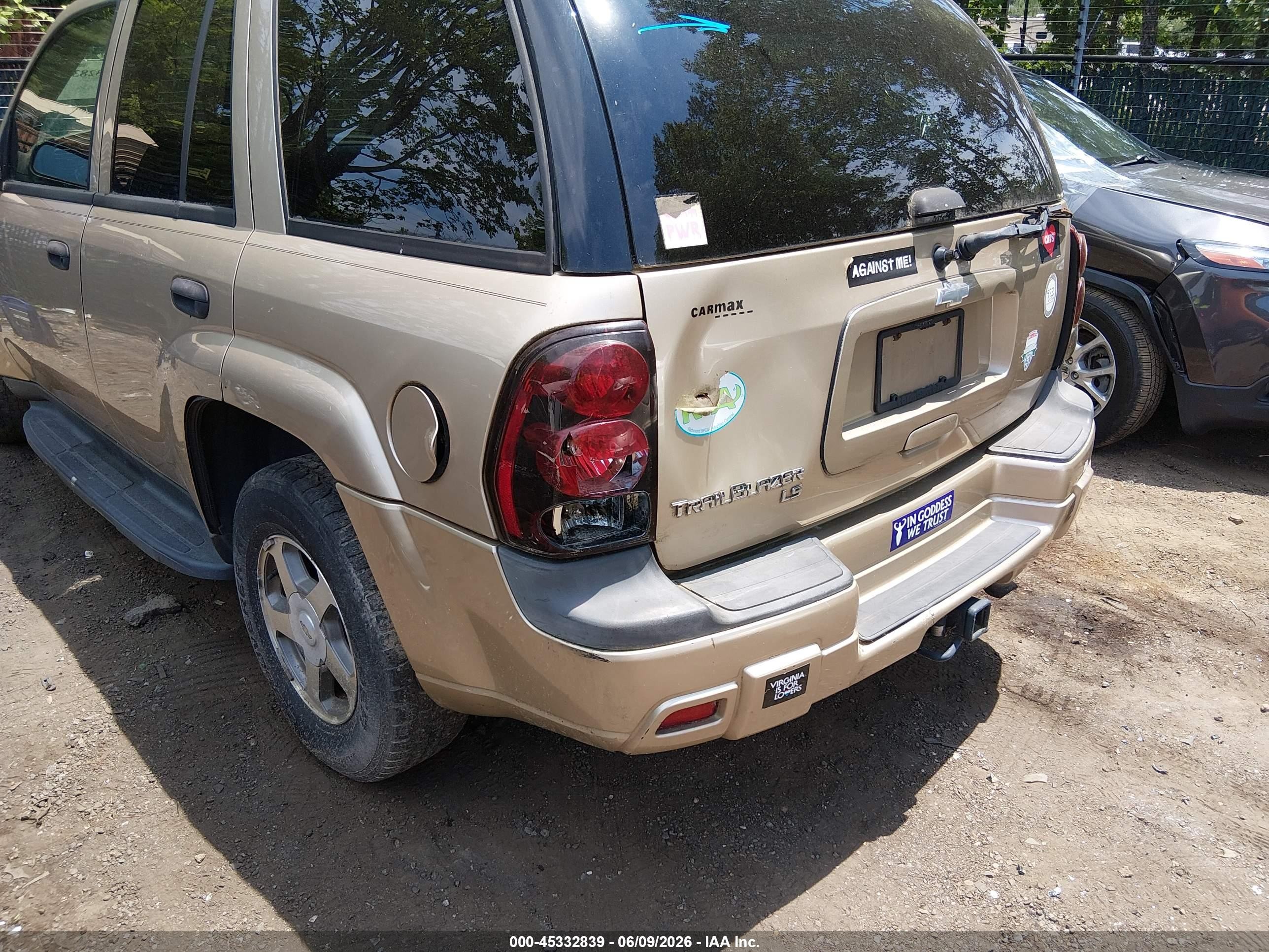 2006 Chevrolet Trailblazer Ls Gold vin: 1GNDT13S262124013