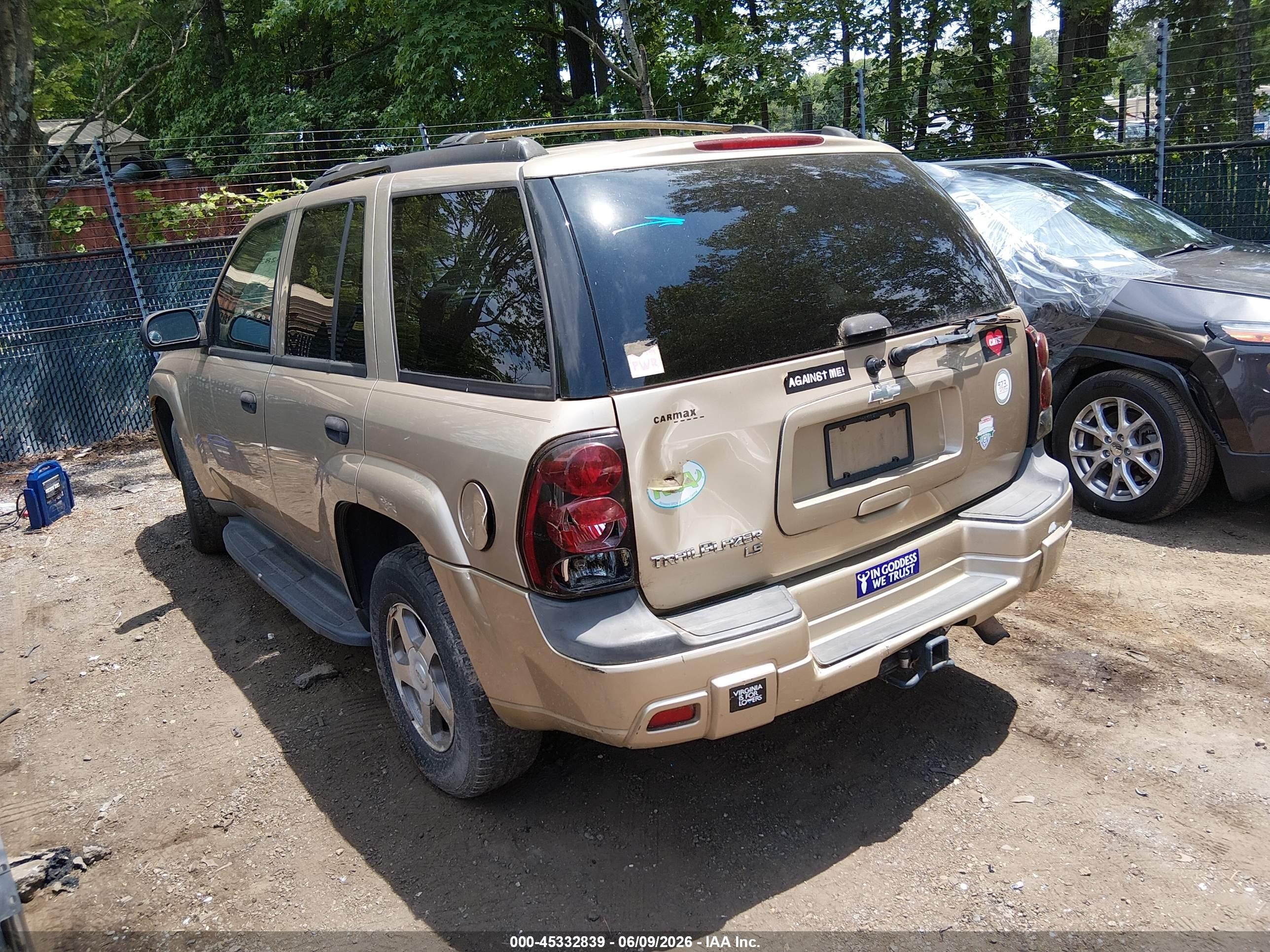 2006 Chevrolet Trailblazer Ls Gold vin: 1GNDT13S262124013