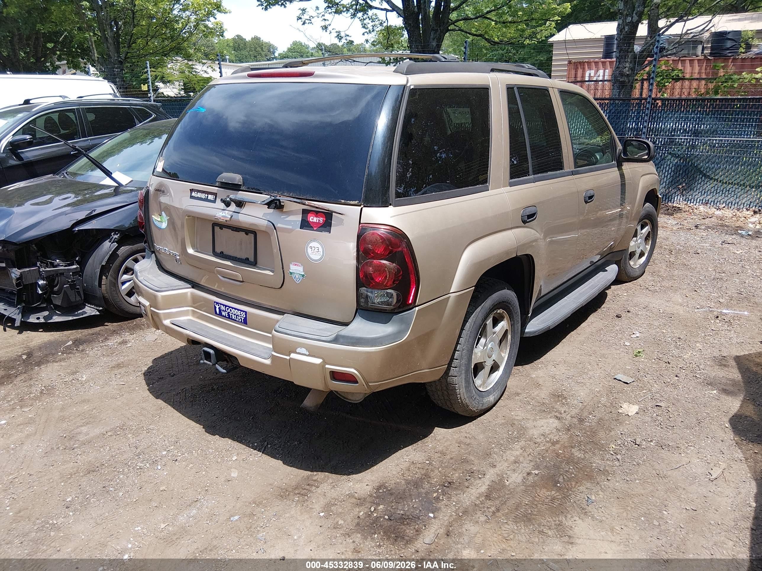 2006 Chevrolet Trailblazer Ls Gold vin: 1GNDT13S262124013