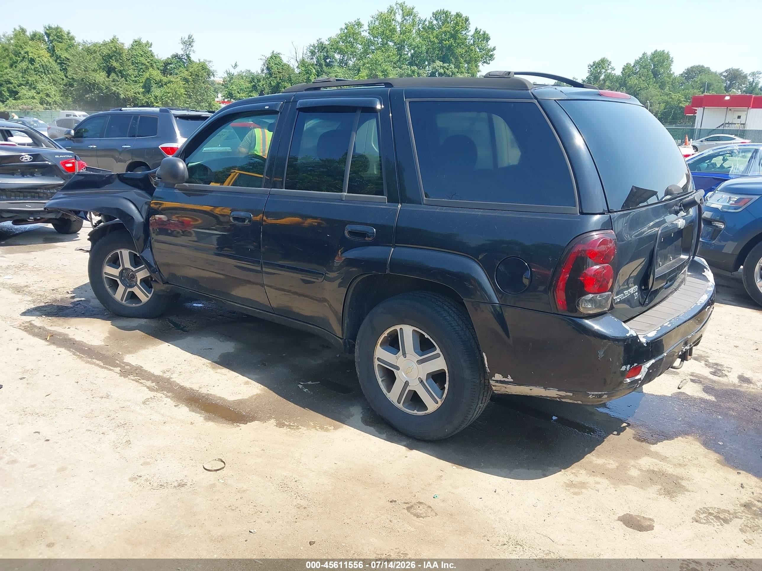 2007 Chevrolet Trailblazer Lt Black vin: 1GNDT13S272203313