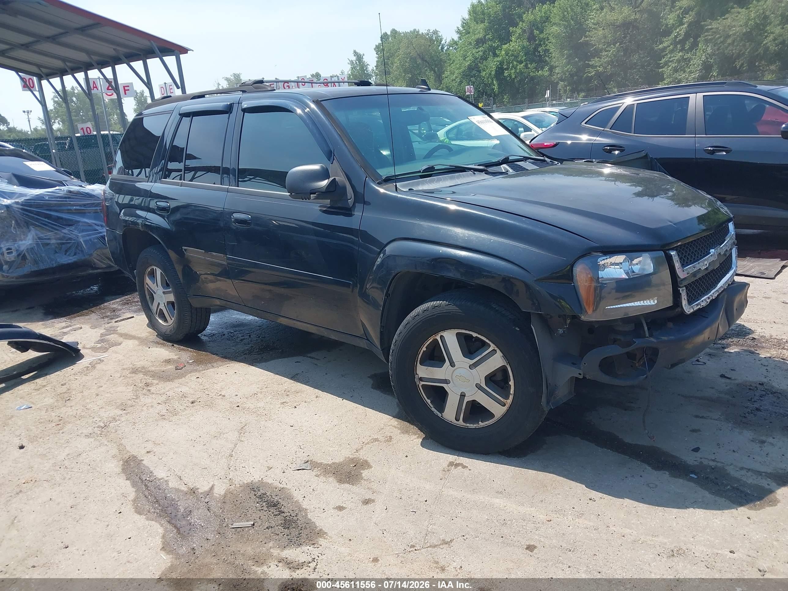 2007 Chevrolet Trailblazer Lt Black vin: 1GNDT13S272203313
