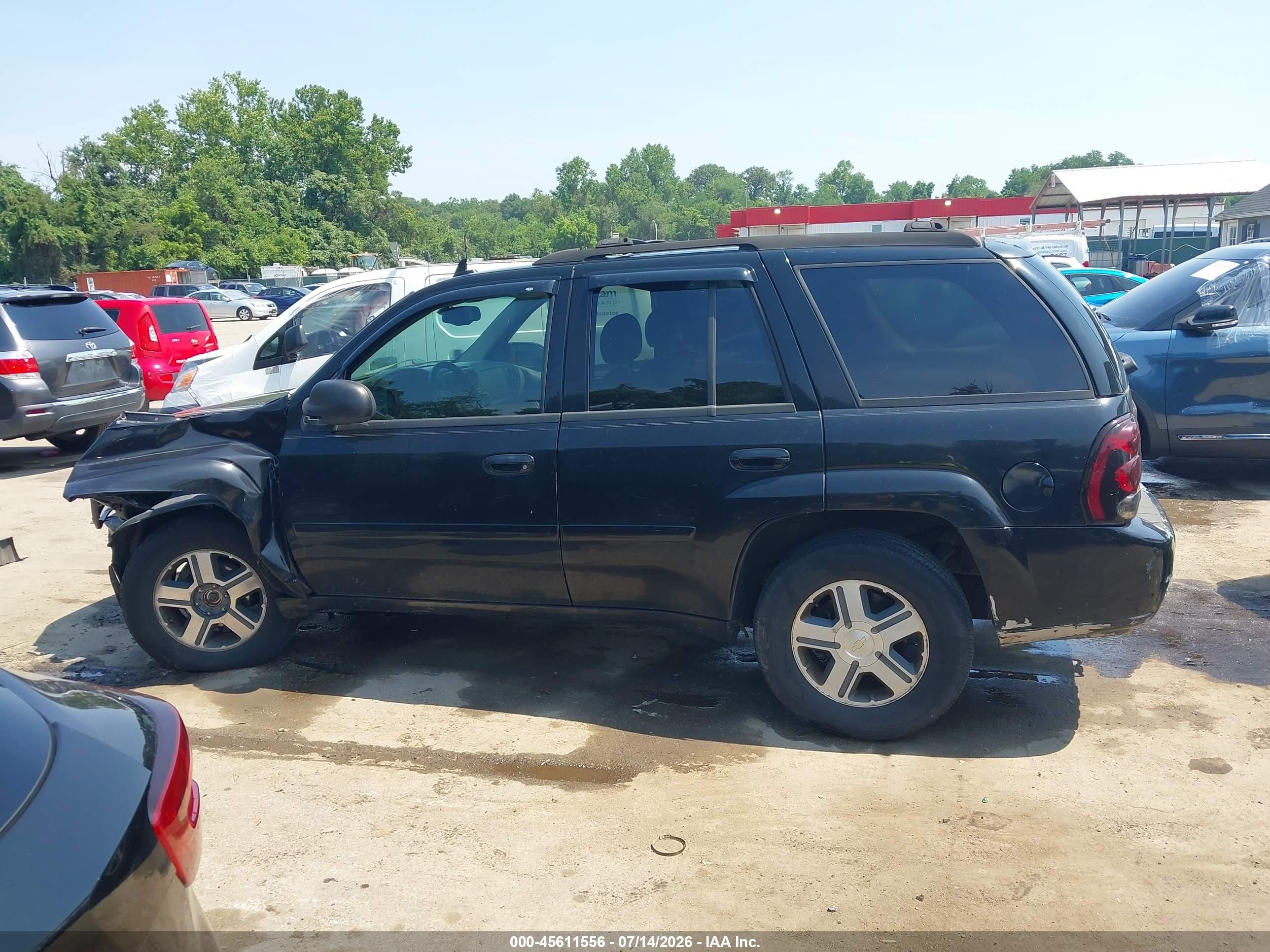 2007 Chevrolet Trailblazer Lt Black vin: 1GNDT13S272203313