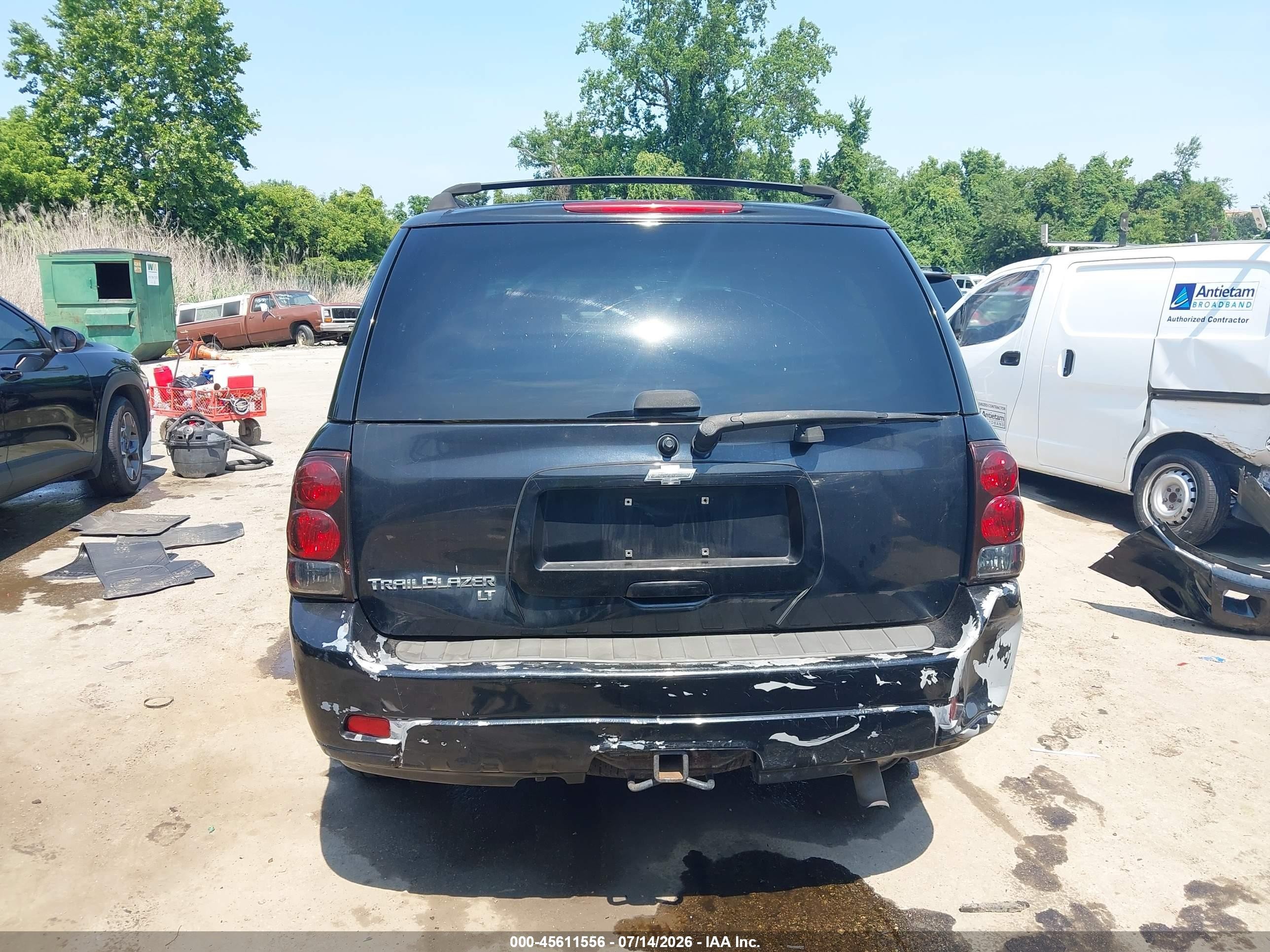 2007 Chevrolet Trailblazer Lt Black vin: 1GNDT13S272203313