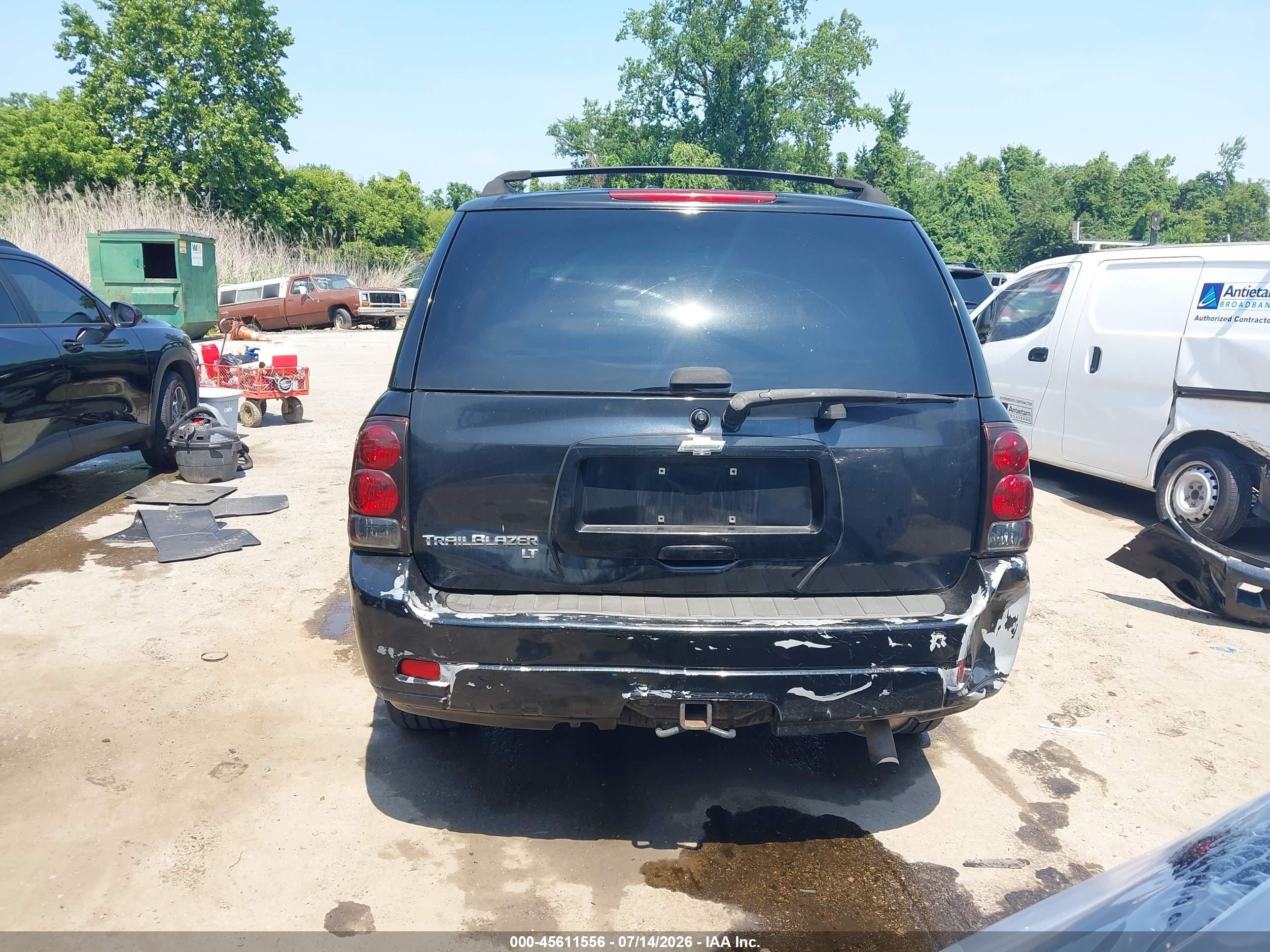 2007 Chevrolet Trailblazer Lt Black vin: 1GNDT13S272203313