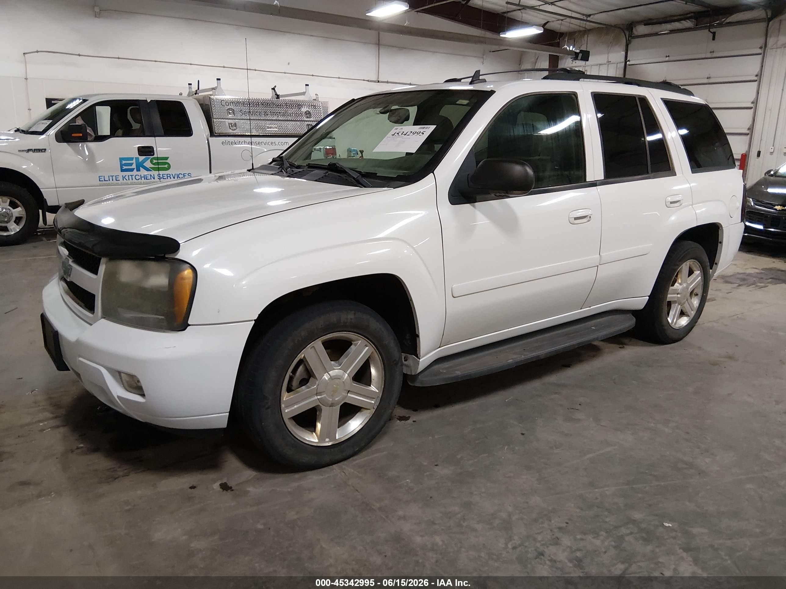 2008 Chevrolet Trailblazer Lt White vin: 1GNDT13S282107800